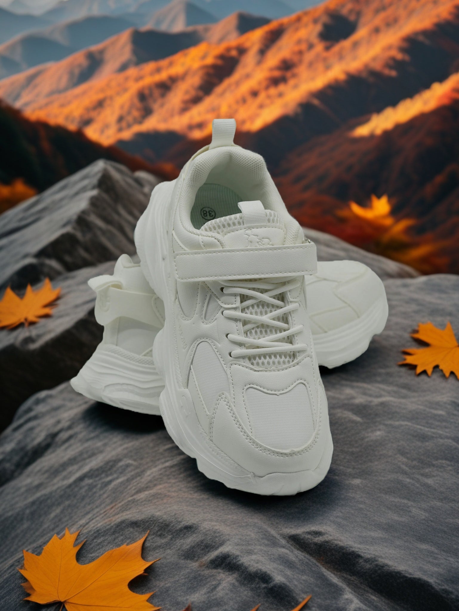 Women Light Weight White Chunky Sneakers