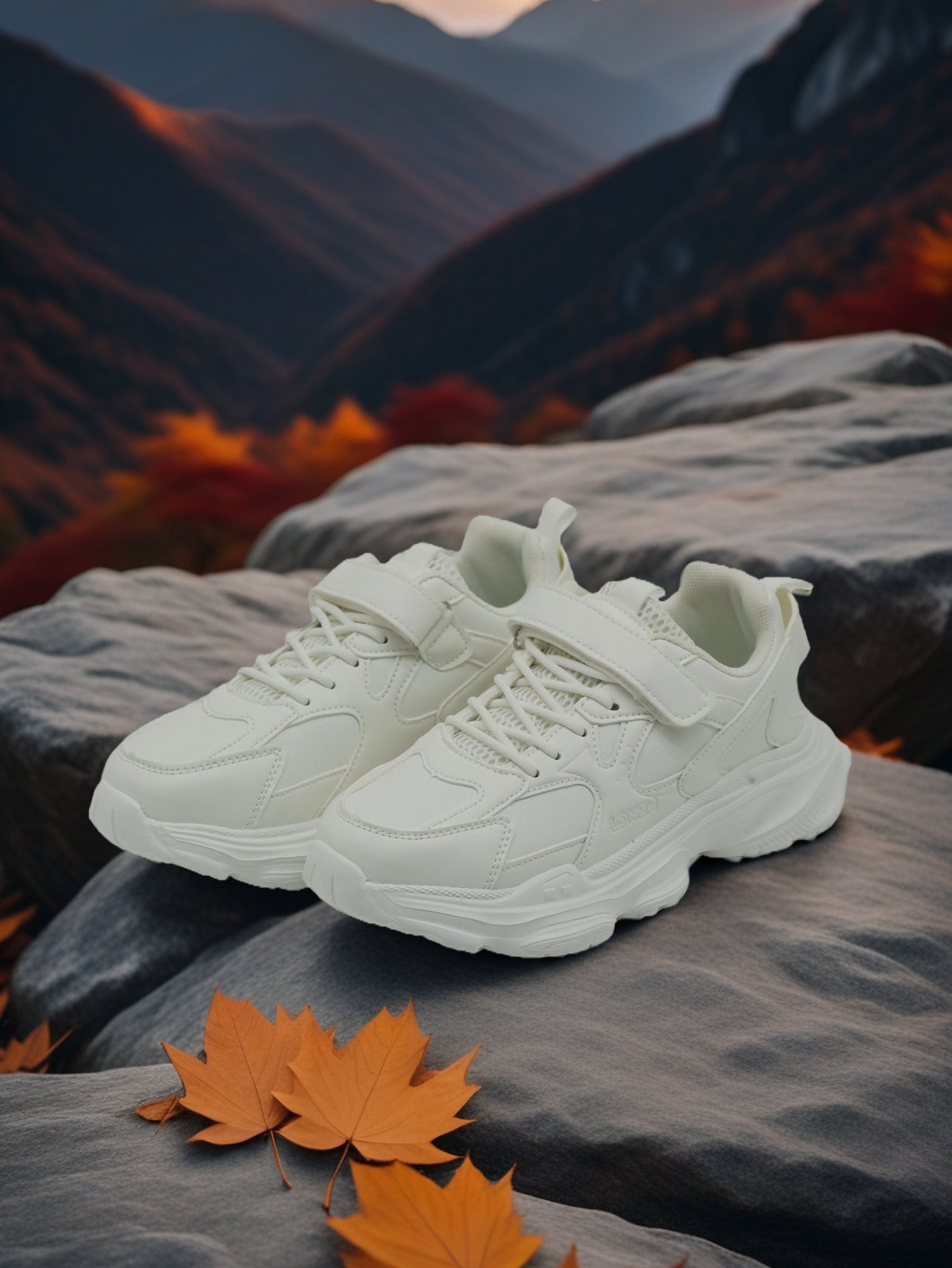Women Light Weight White Chunky Sneakers
