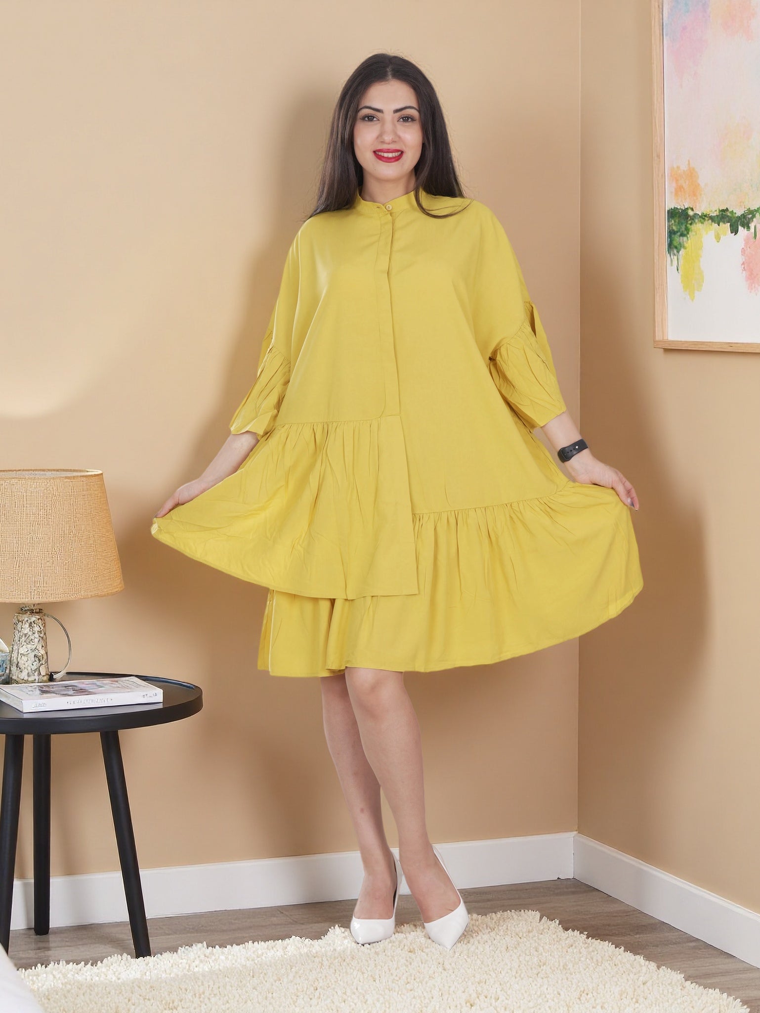 Women Short Flared Dress FineLook Women Short Flared Dress FineLook