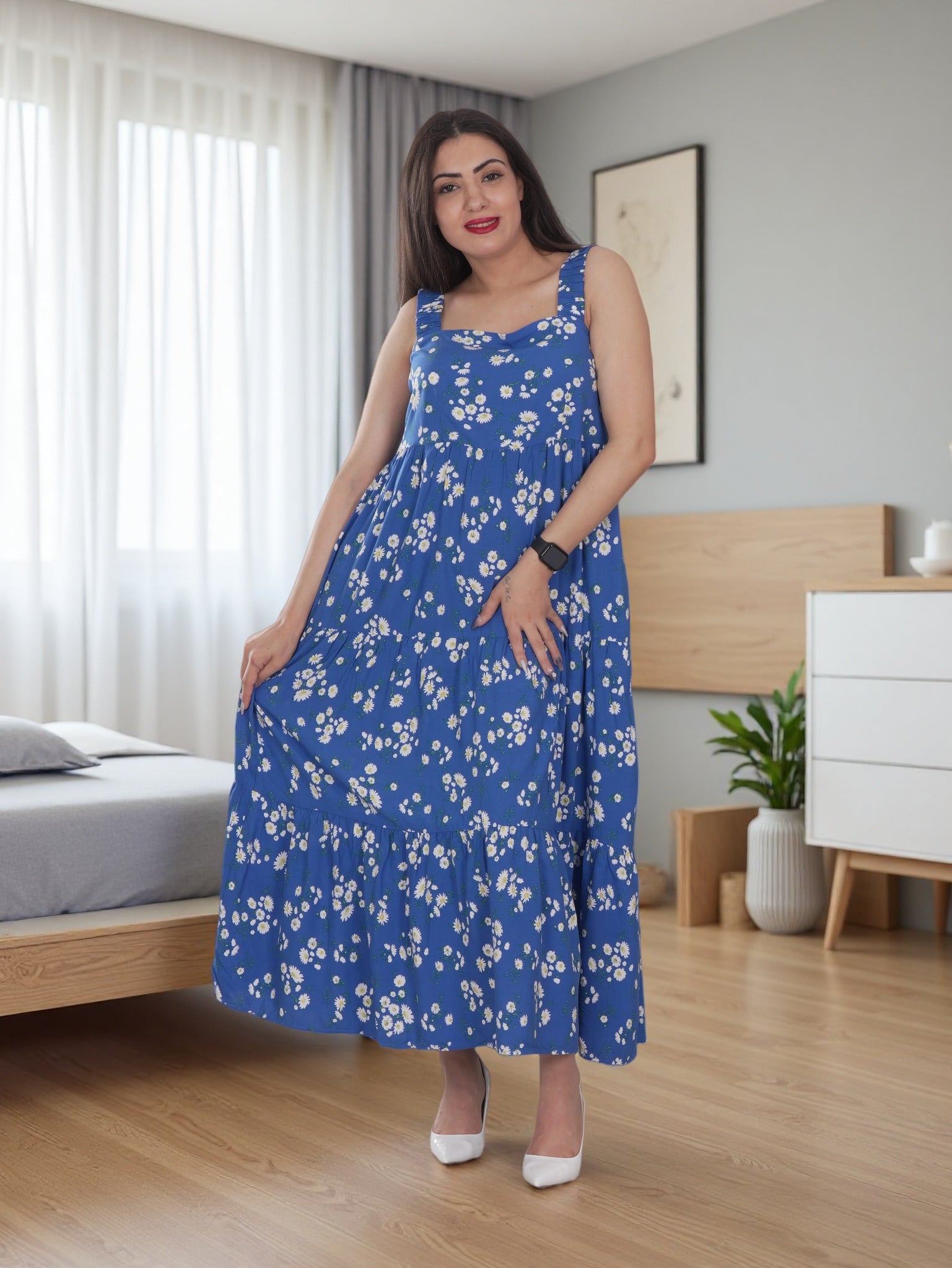Sleeveless Floral Dress for Women - Finelook