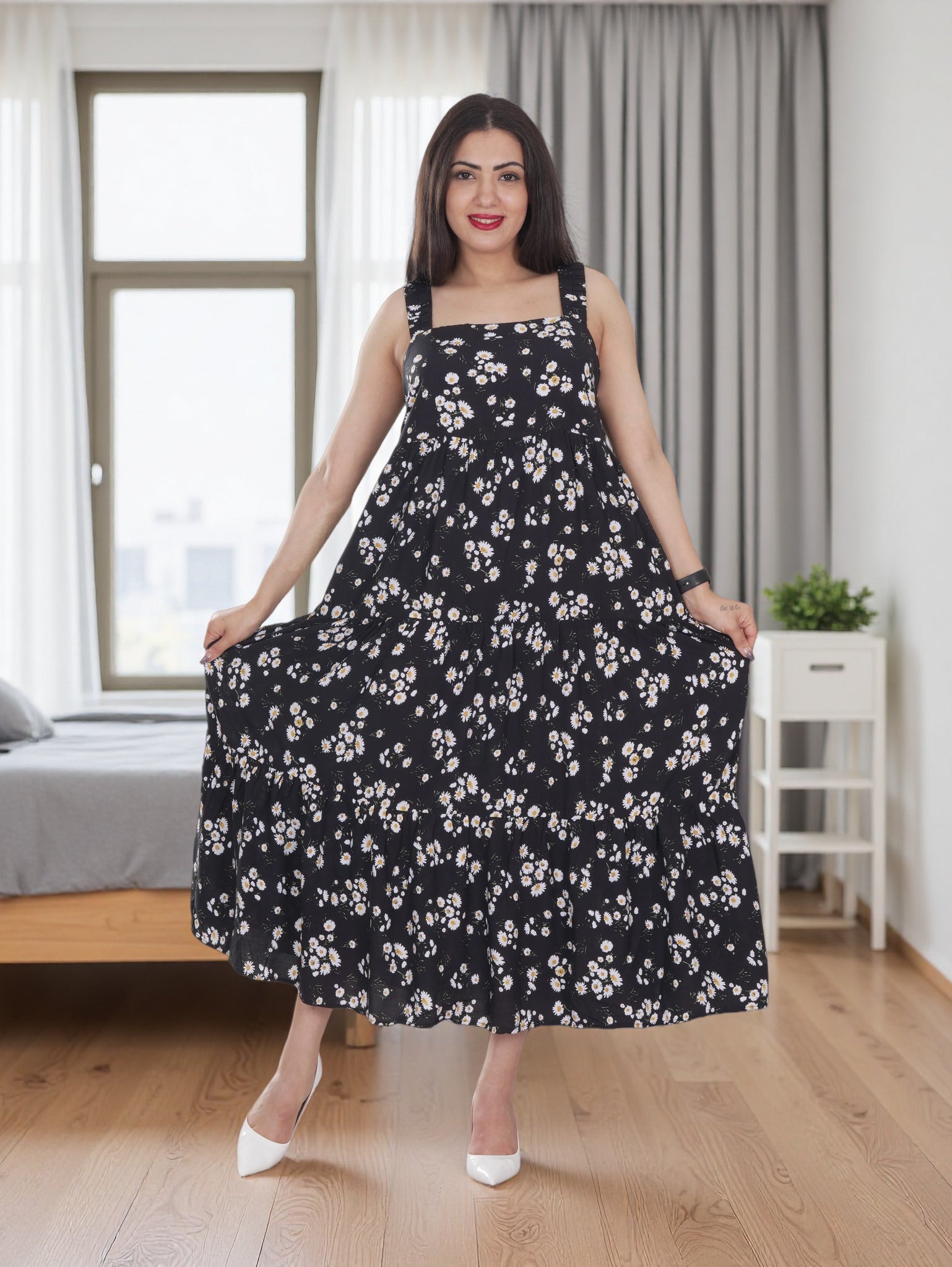 Sleeveless Floral Dress for Women - Finelook