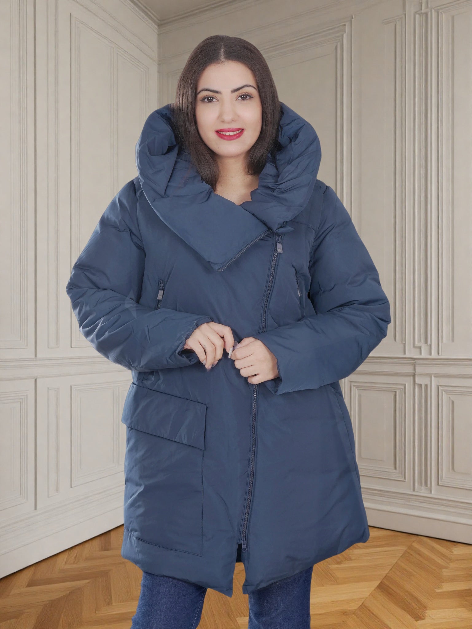 Women Long WindProof Jacket - Finelook