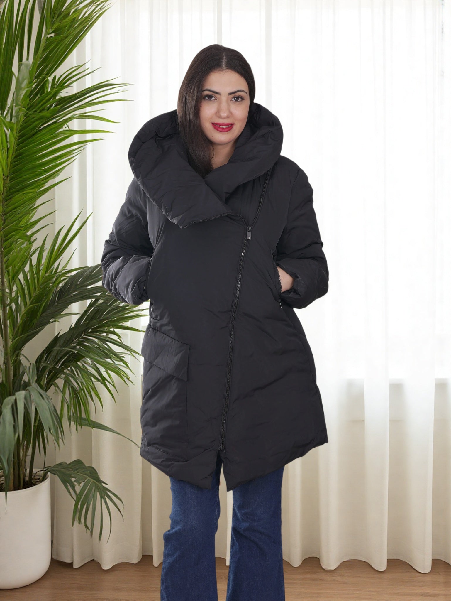 Women Long WindProof Jacket - Finelook
