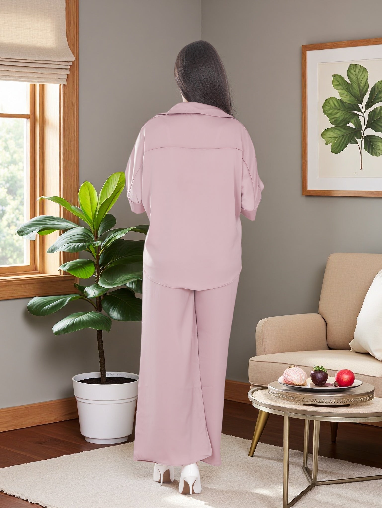 Shirt and Wide leg Trouser set for Women