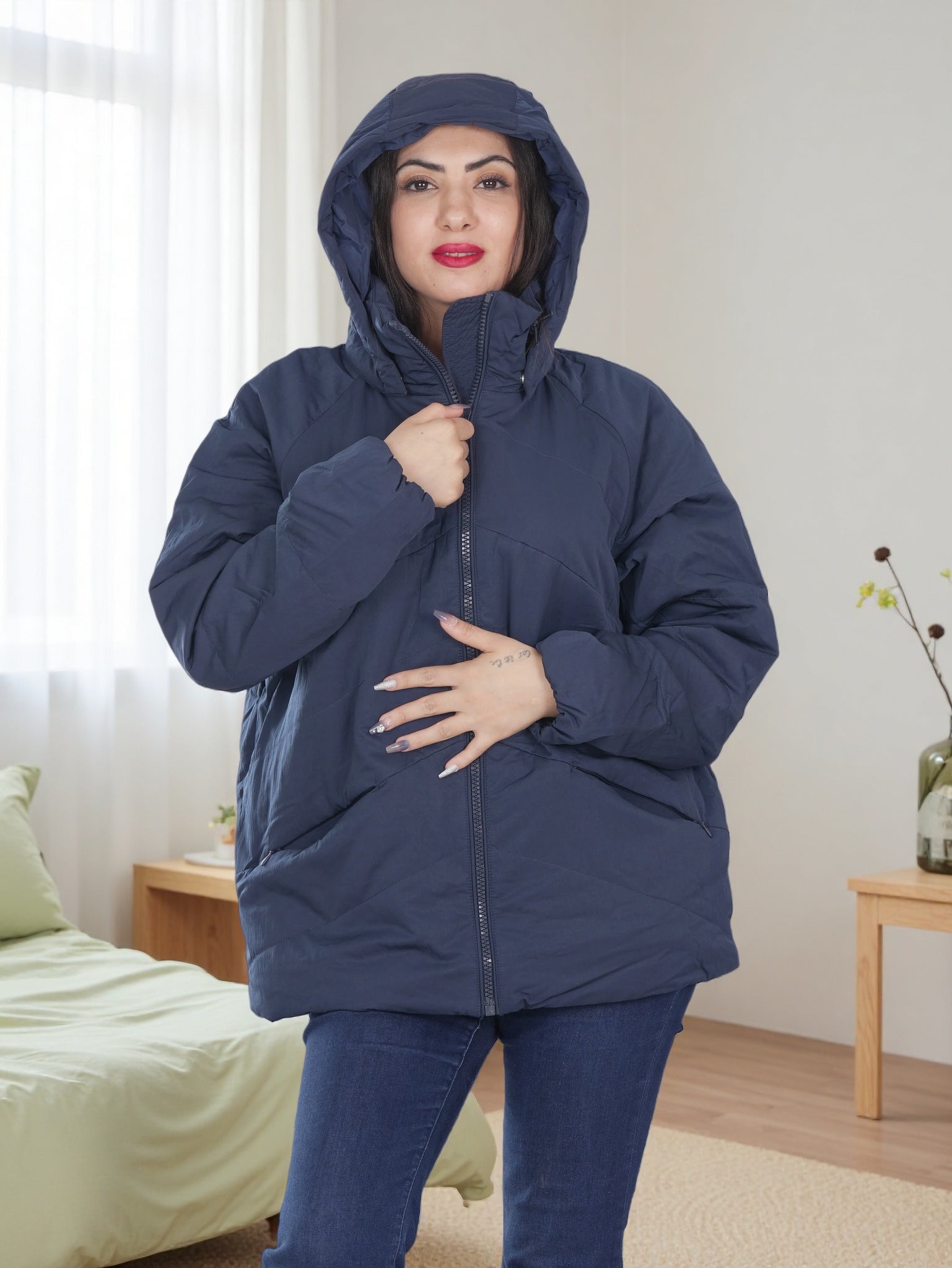 Women's Winter Puffer Jacket with Hood – Warm, Lightweight