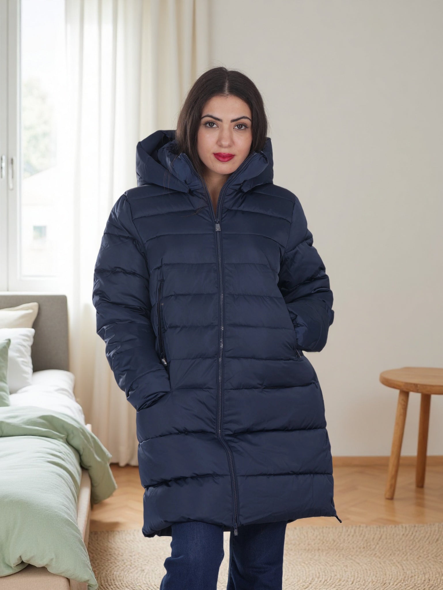 Women’s Long Puffer Jacket with Hood – Ultra Warm Winter Coat | Finelook