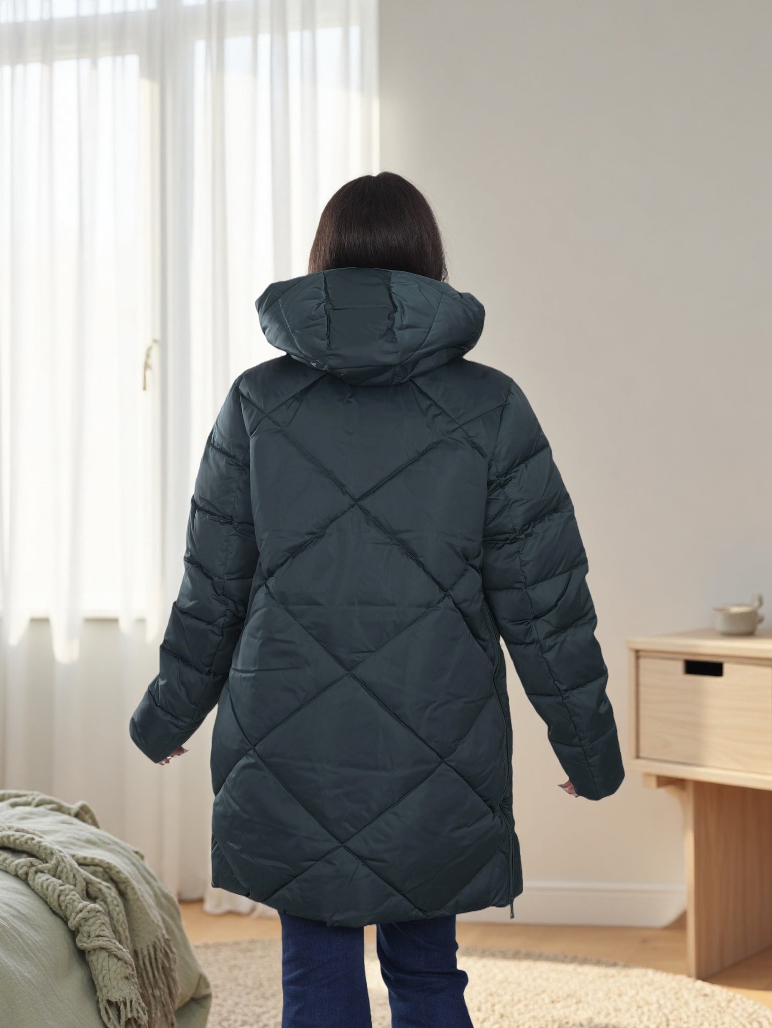 Women’s Long Puffer Jacket with Hood – Ultra Warm Winter Coat | Finelook