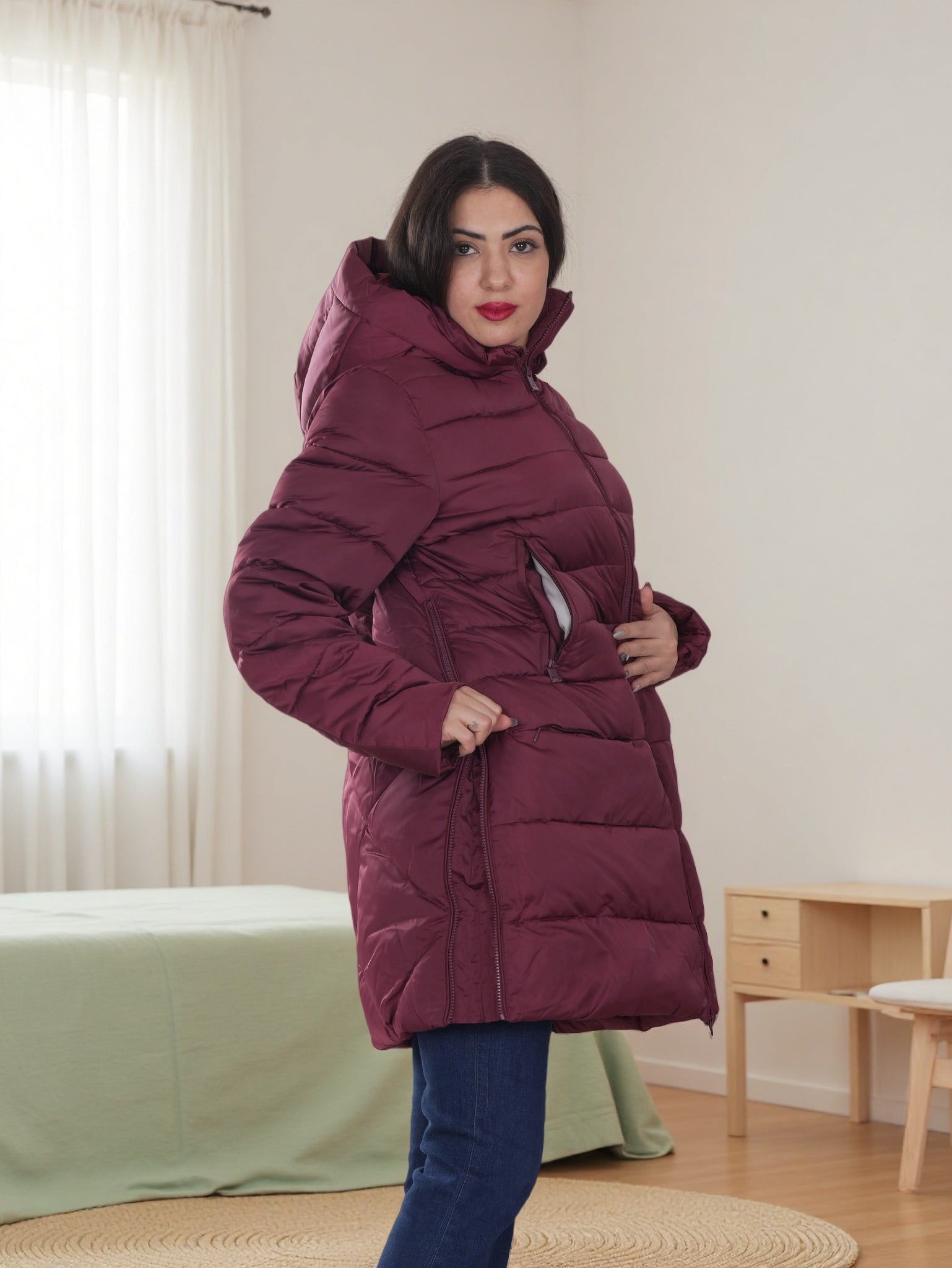 Women’s Long Puffer Jacket with Hood – Ultra Warm Winter Coat | Finelook