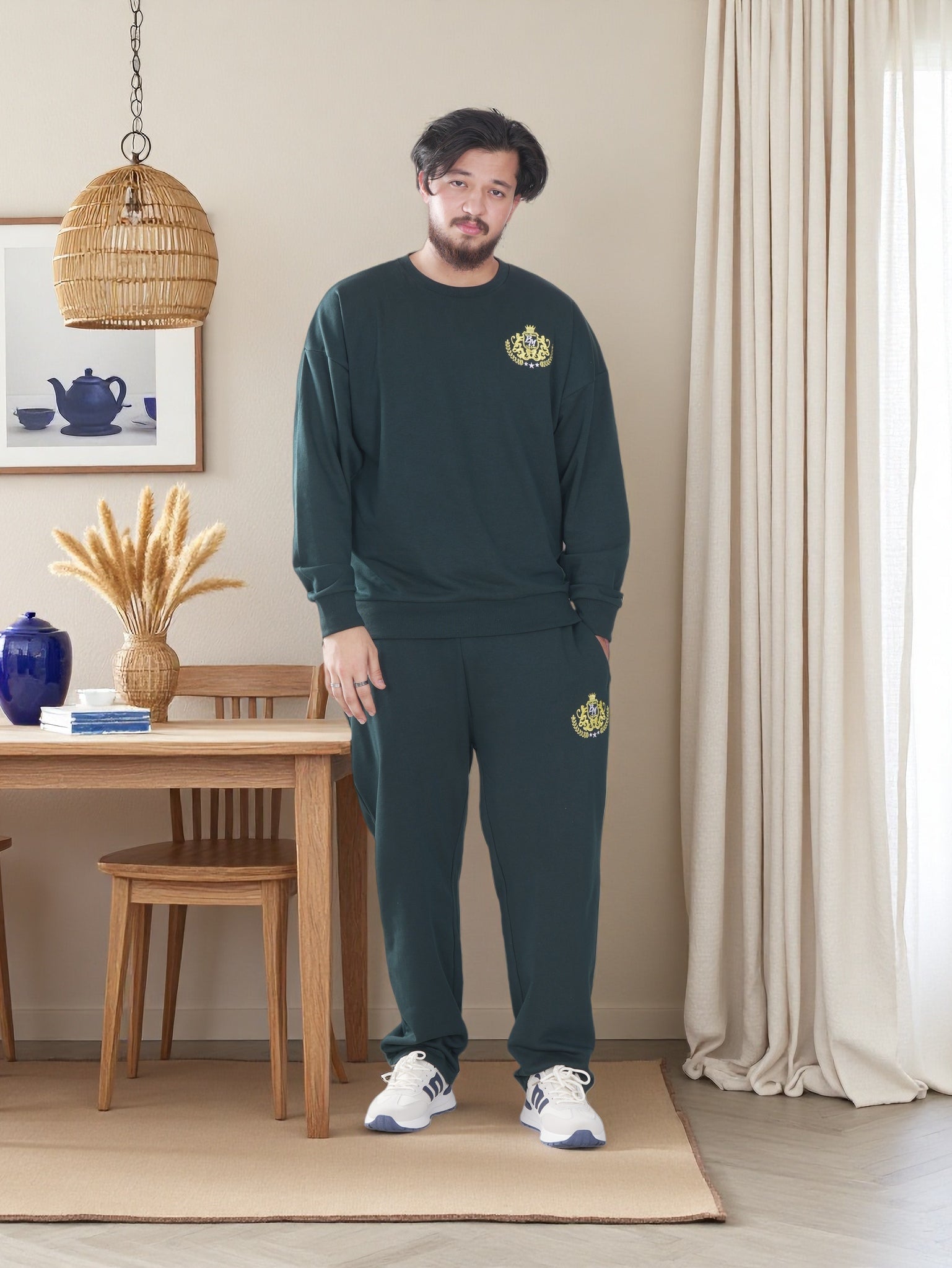 Men’s Premium Crest Logo Sweatshirt & Jogger Set