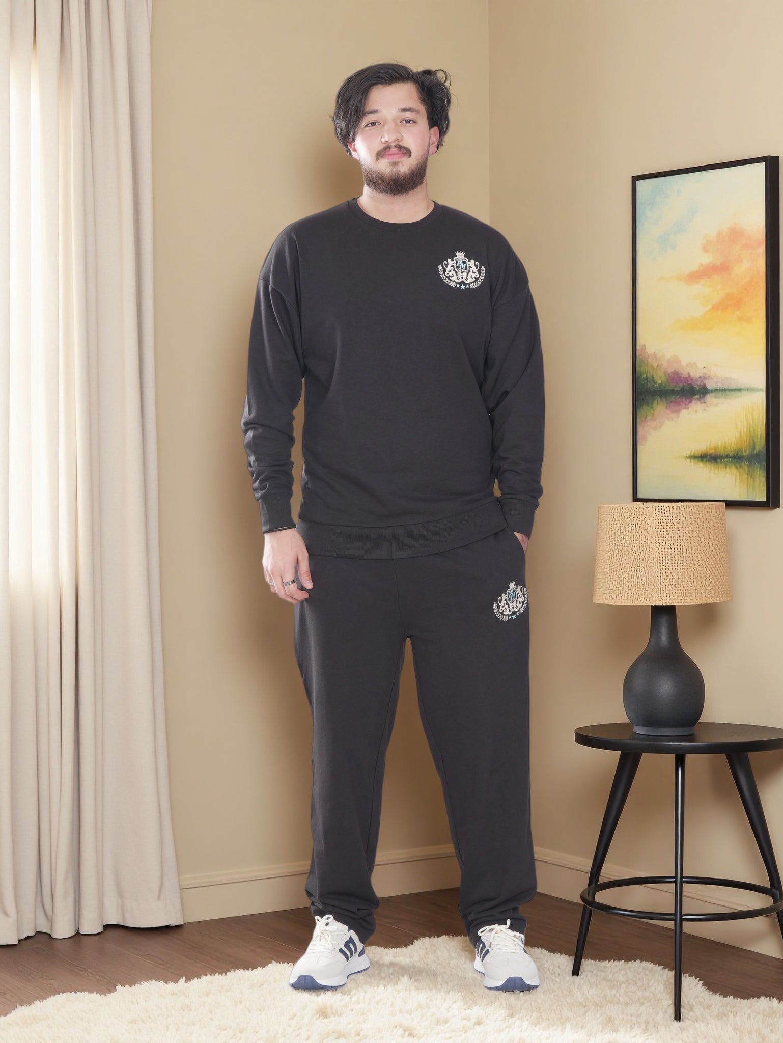 Men’s Premium Crest Logo Sweatshirt & Jogger Set