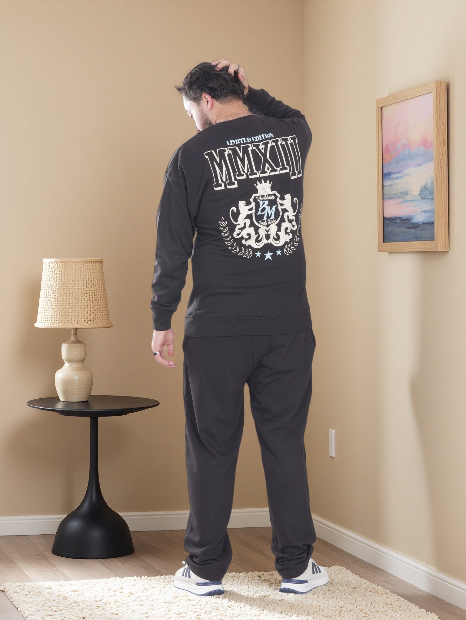 Men’s Premium Crest Logo Sweatshirt & Jogger Set