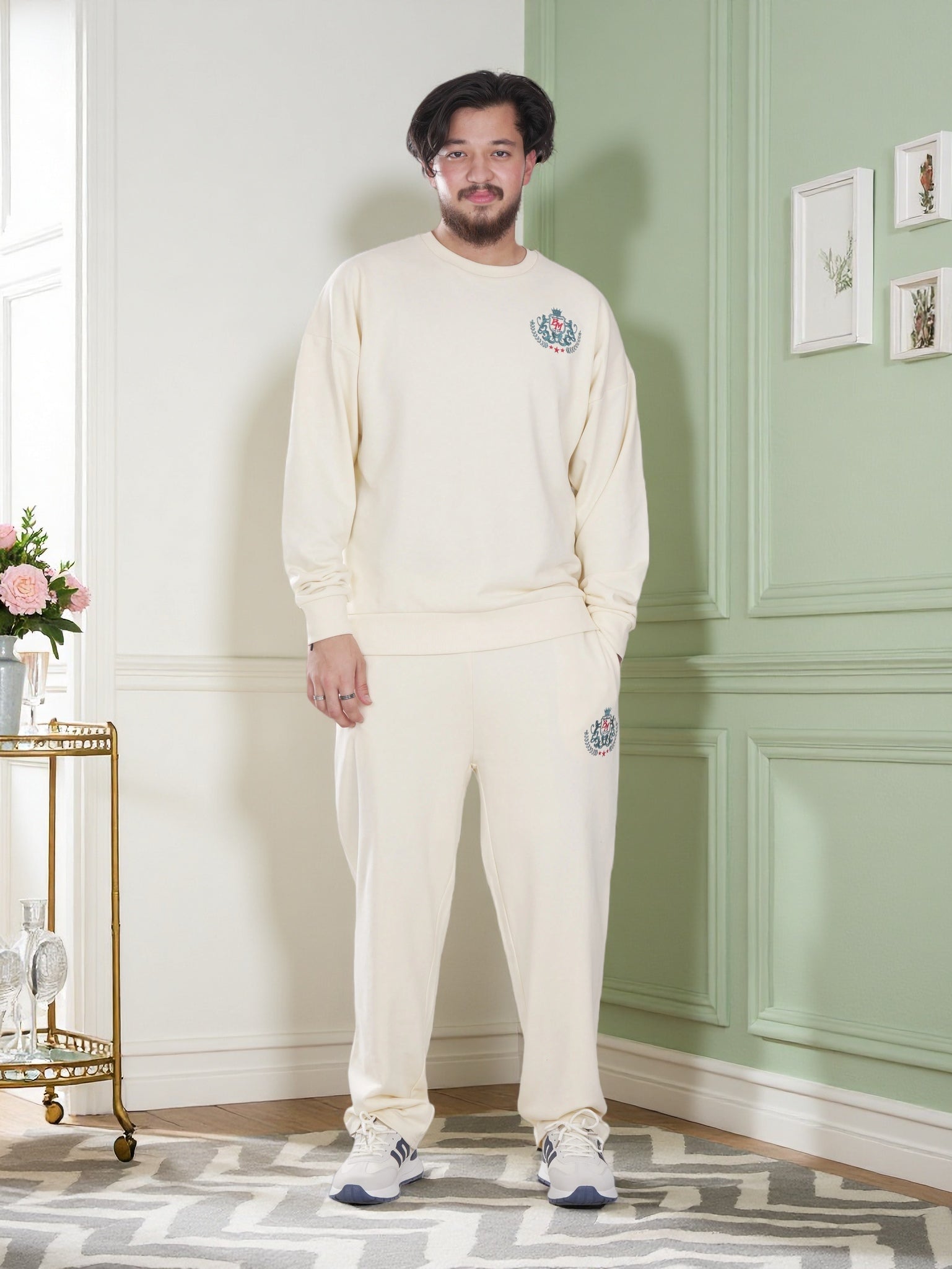 Men’s Premium Crest Logo Sweatshirt & Jogger Set