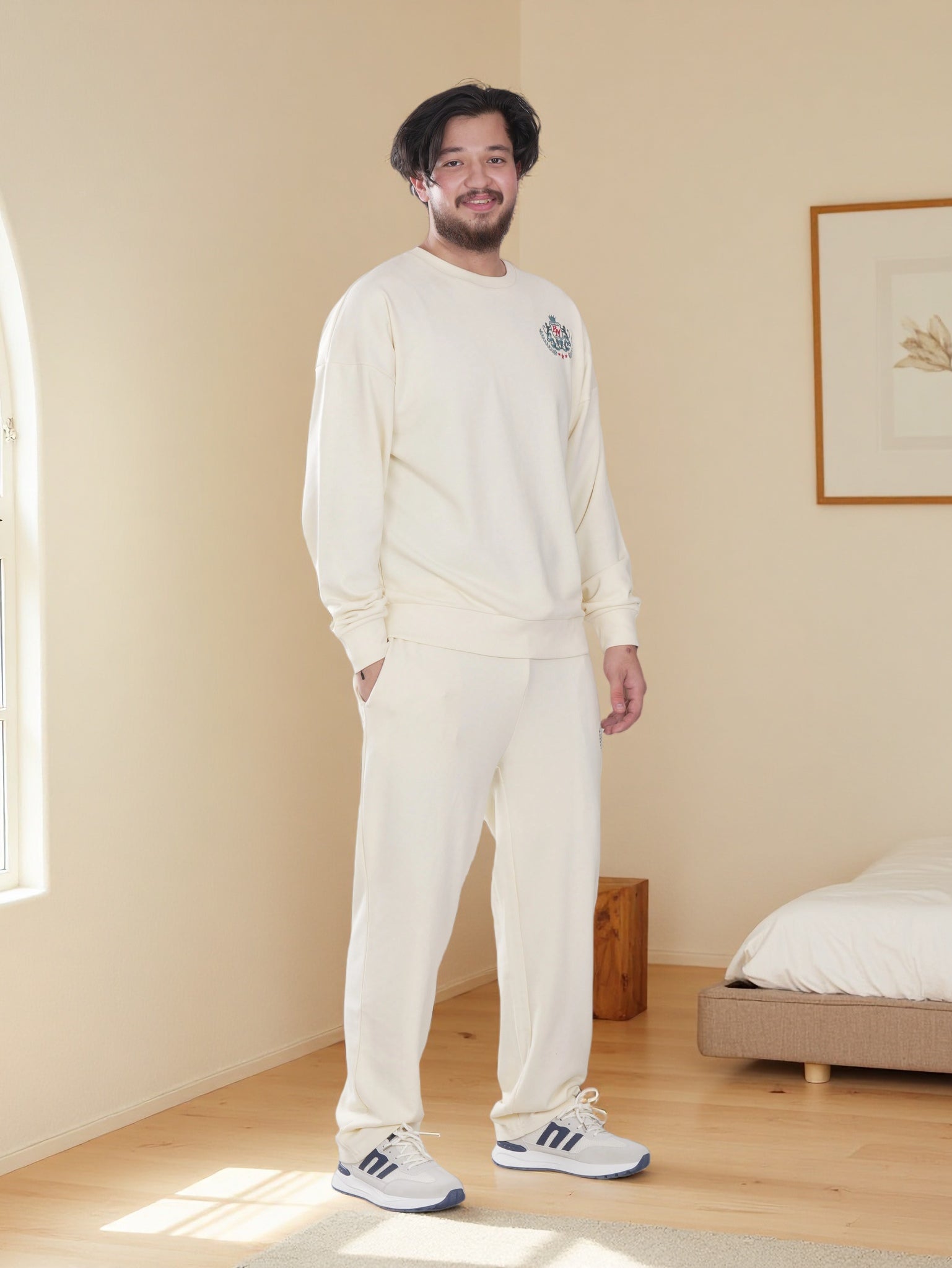 Men’s Premium Crest Logo Sweatshirt & Jogger Set