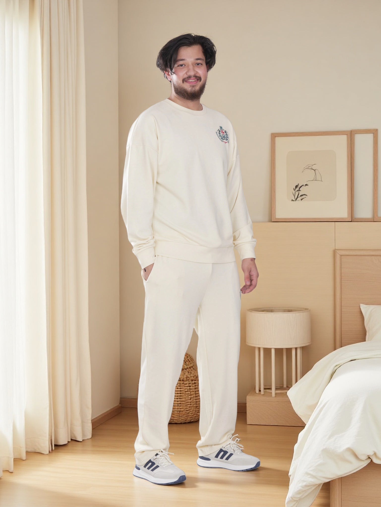 Men’s Premium Crest Logo Sweatshirt & Jogger Set