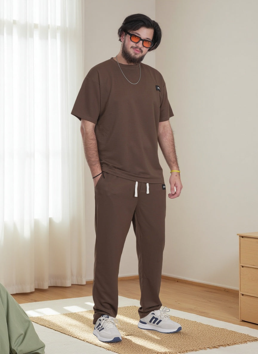 Men’s Premium Lounge Set – Relaxed Fit T-Shirt & Jogger Co-Ord Athleisure Outfit