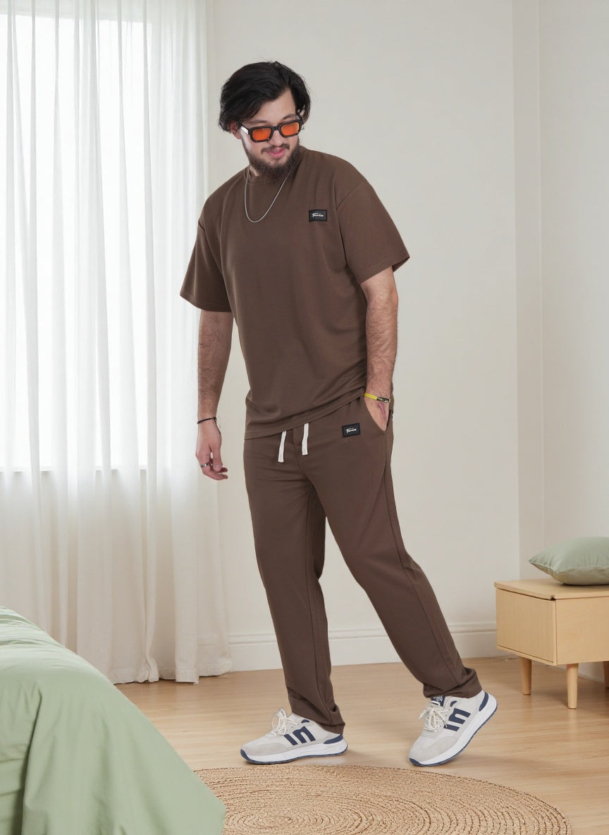 Men’s Premium Lounge Set – Relaxed Fit T-Shirt & Jogger Co-Ord Athleisure Outfit