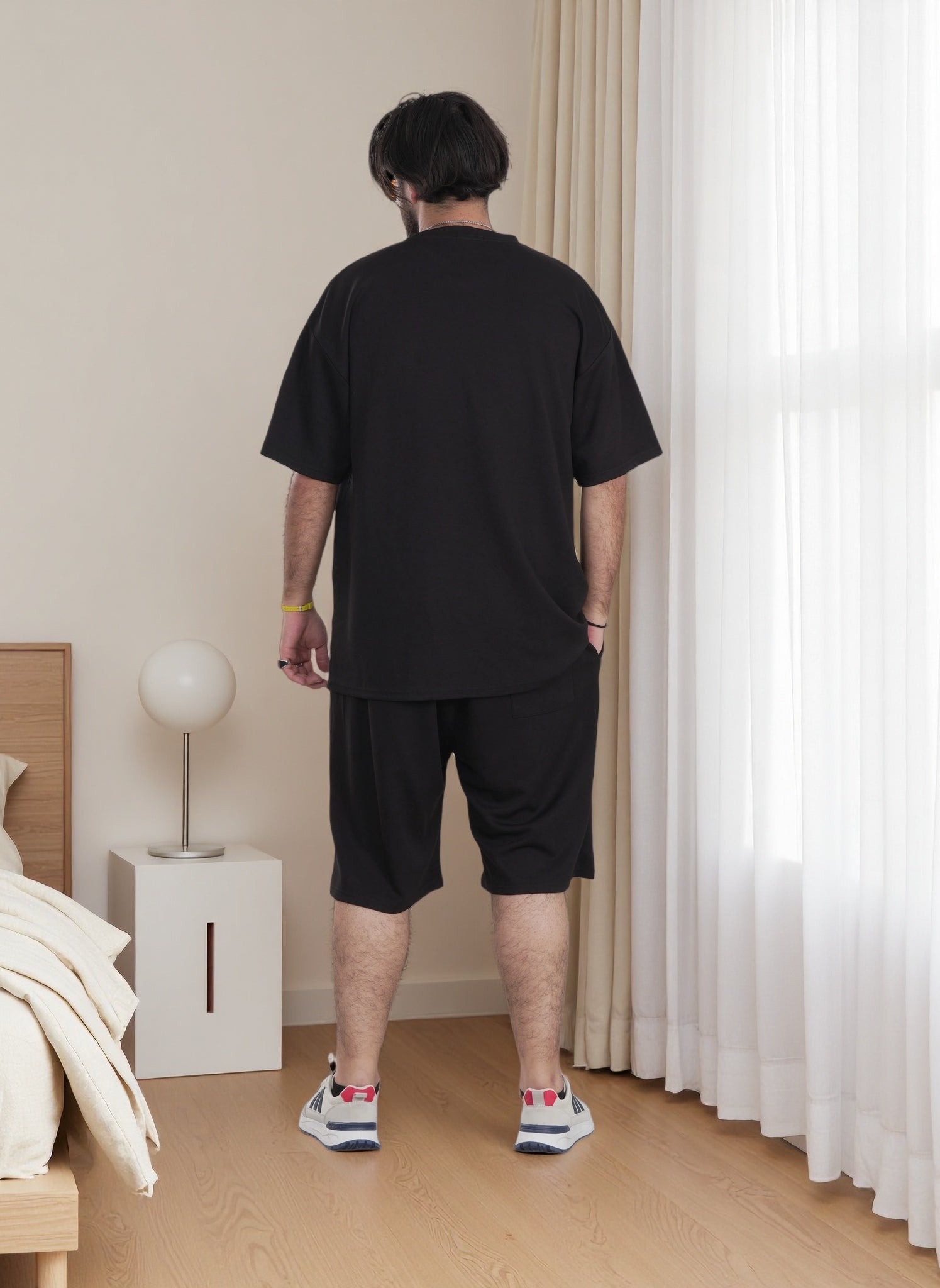 Finelook Premium Lounge Set – Oversized T-Shirt & Shorts Co-Ord for Men