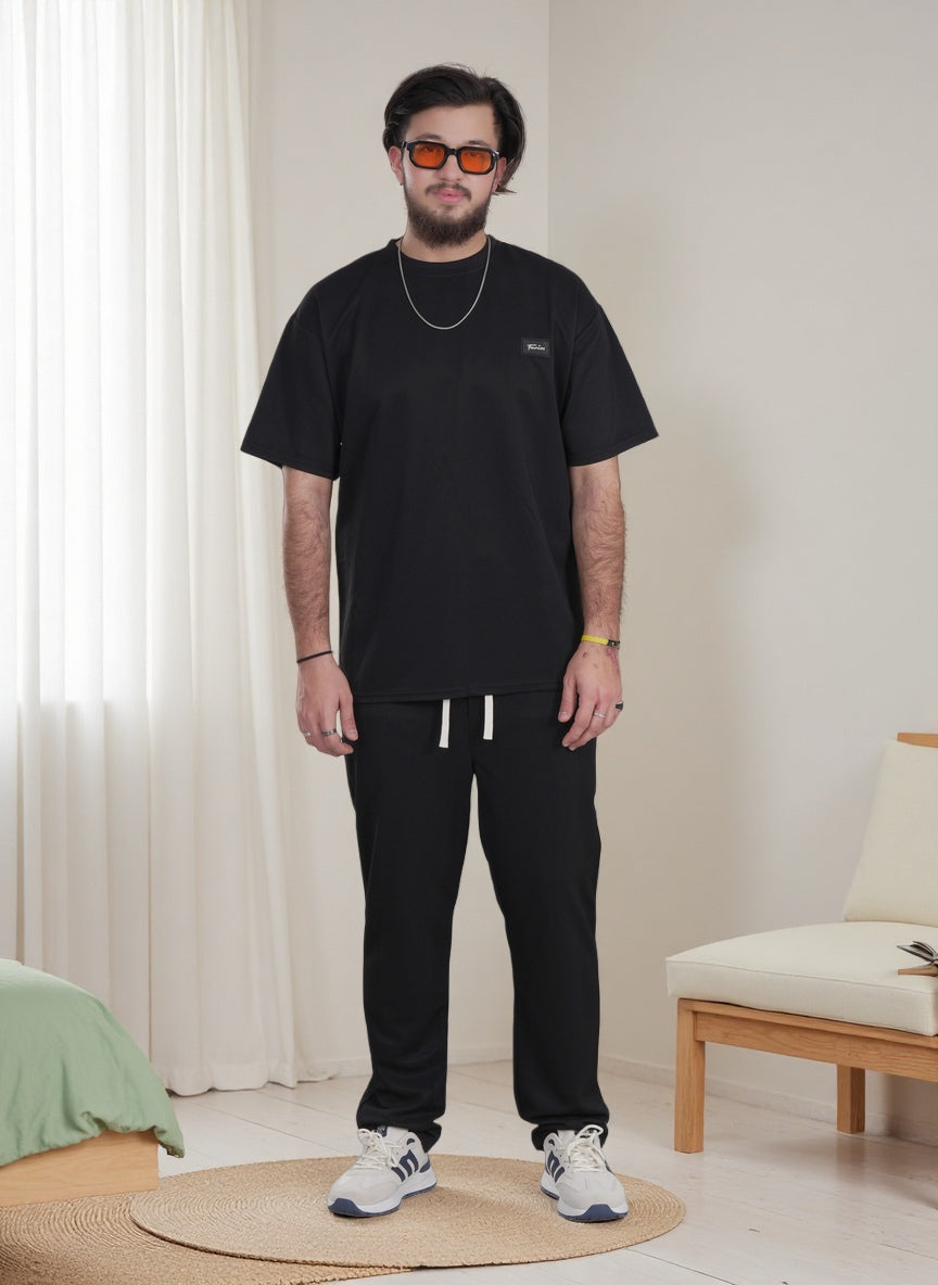 Men’s Premium Lounge Set – Relaxed Fit T-Shirt & Jogger Co-Ord Athleisure Outfit