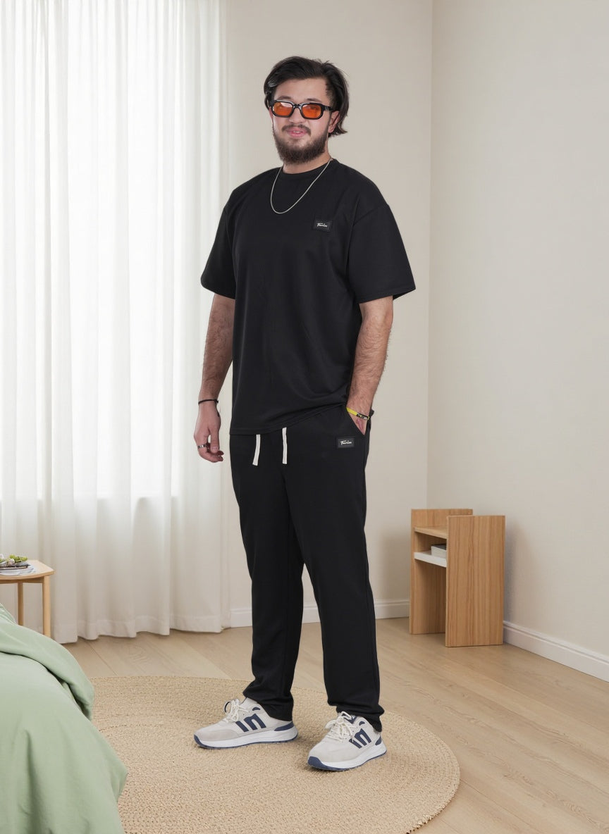 Men’s Premium Lounge Set – Relaxed Fit T-Shirt & Jogger Co-Ord Athleisure Outfit