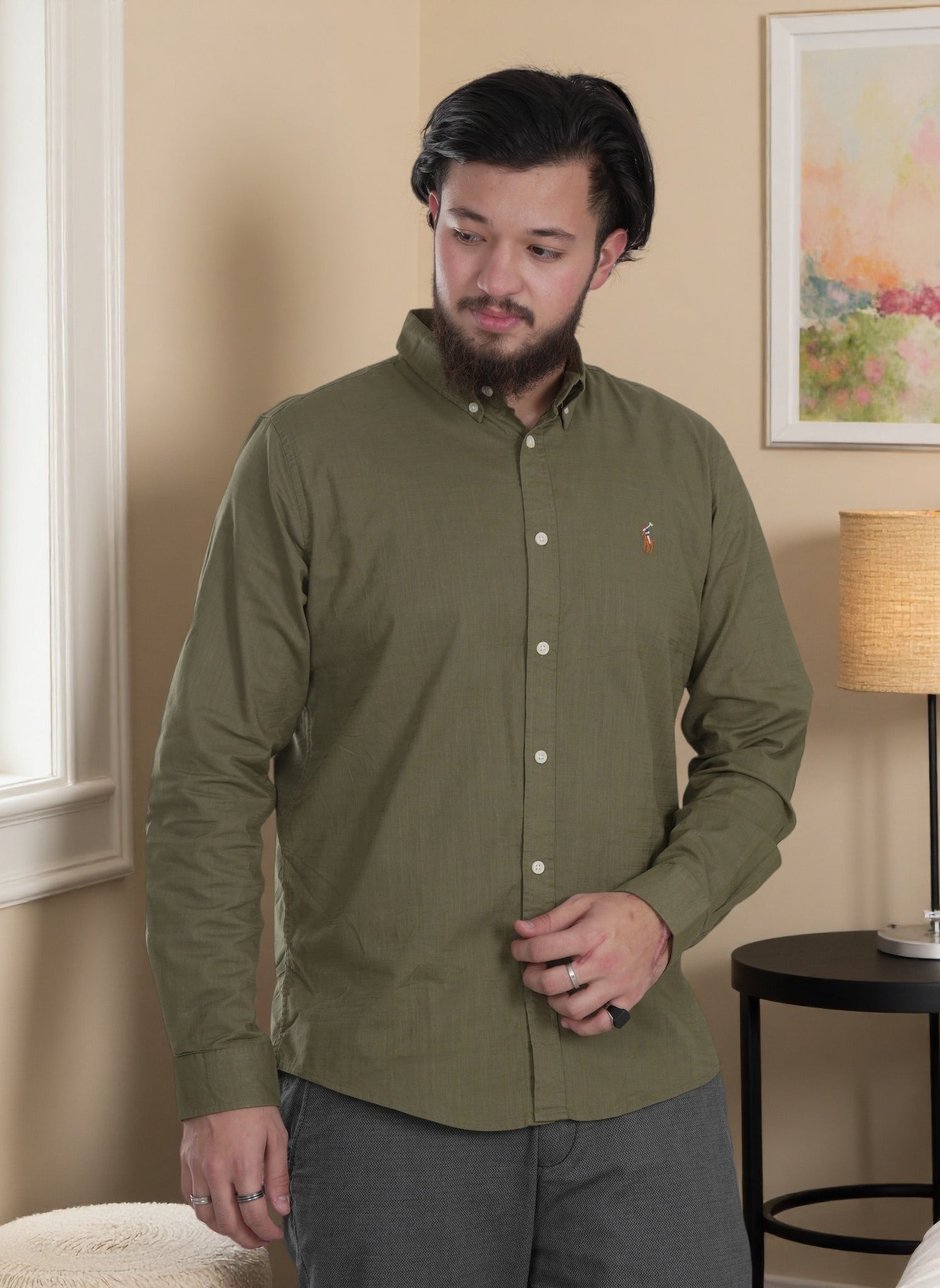 Men's Casual Long Sleeve Formal Shirt