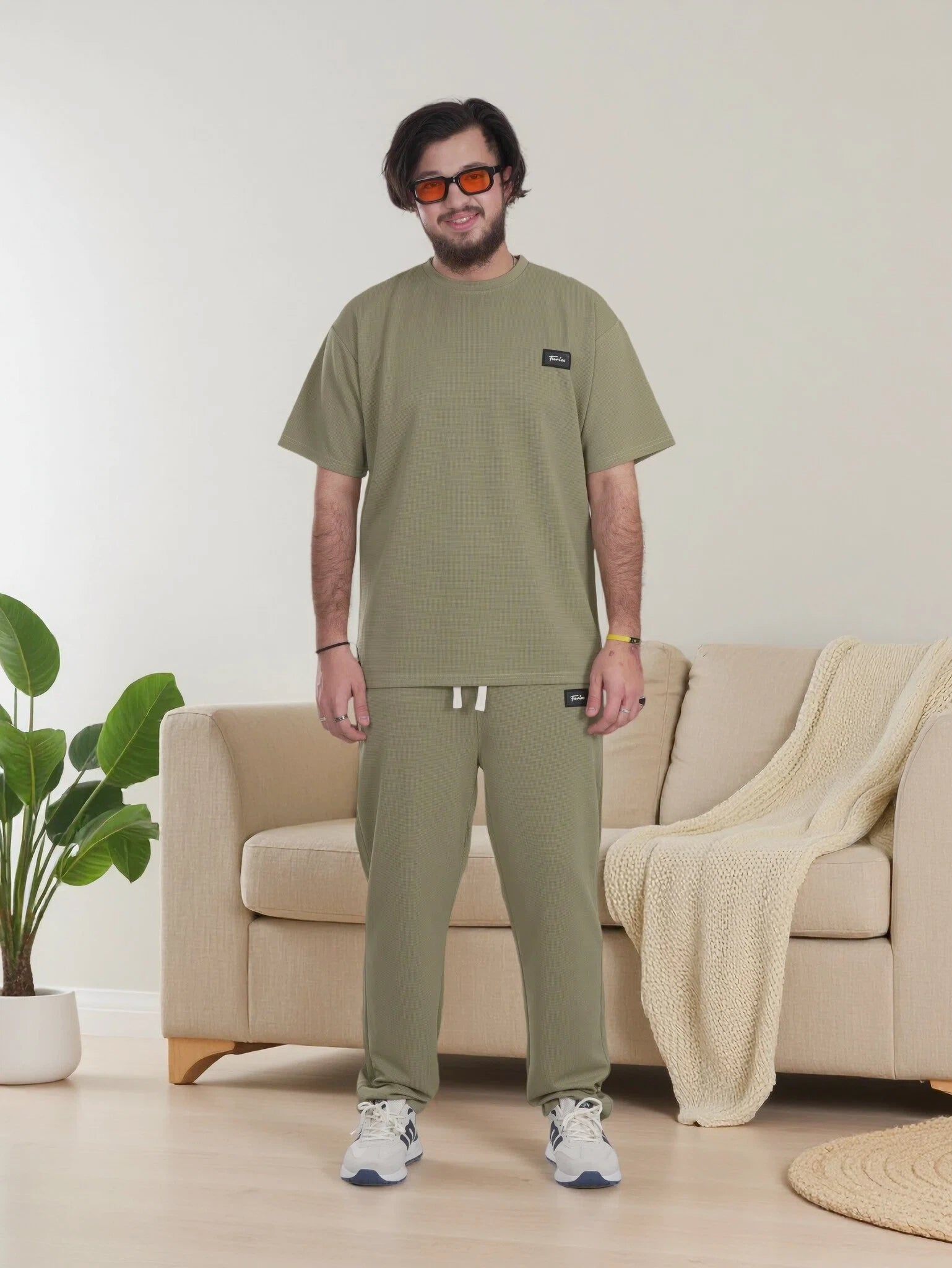 Men’s Premium Lounge Set – Relaxed Fit T-Shirt & Jogger Co-Ord Athleisure Outfit