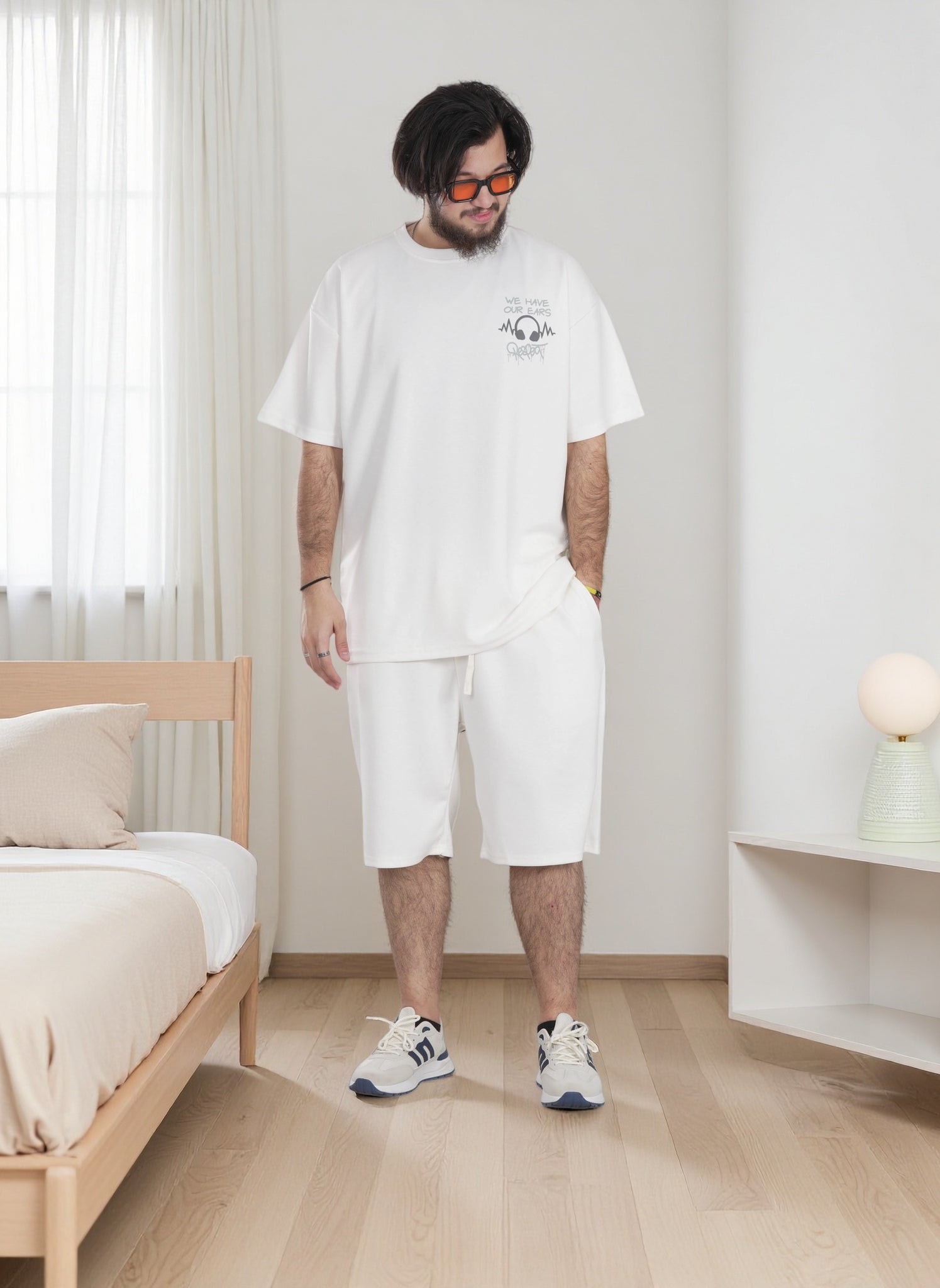 Men Stylish Over sized T-Shirt and Shorts Sets