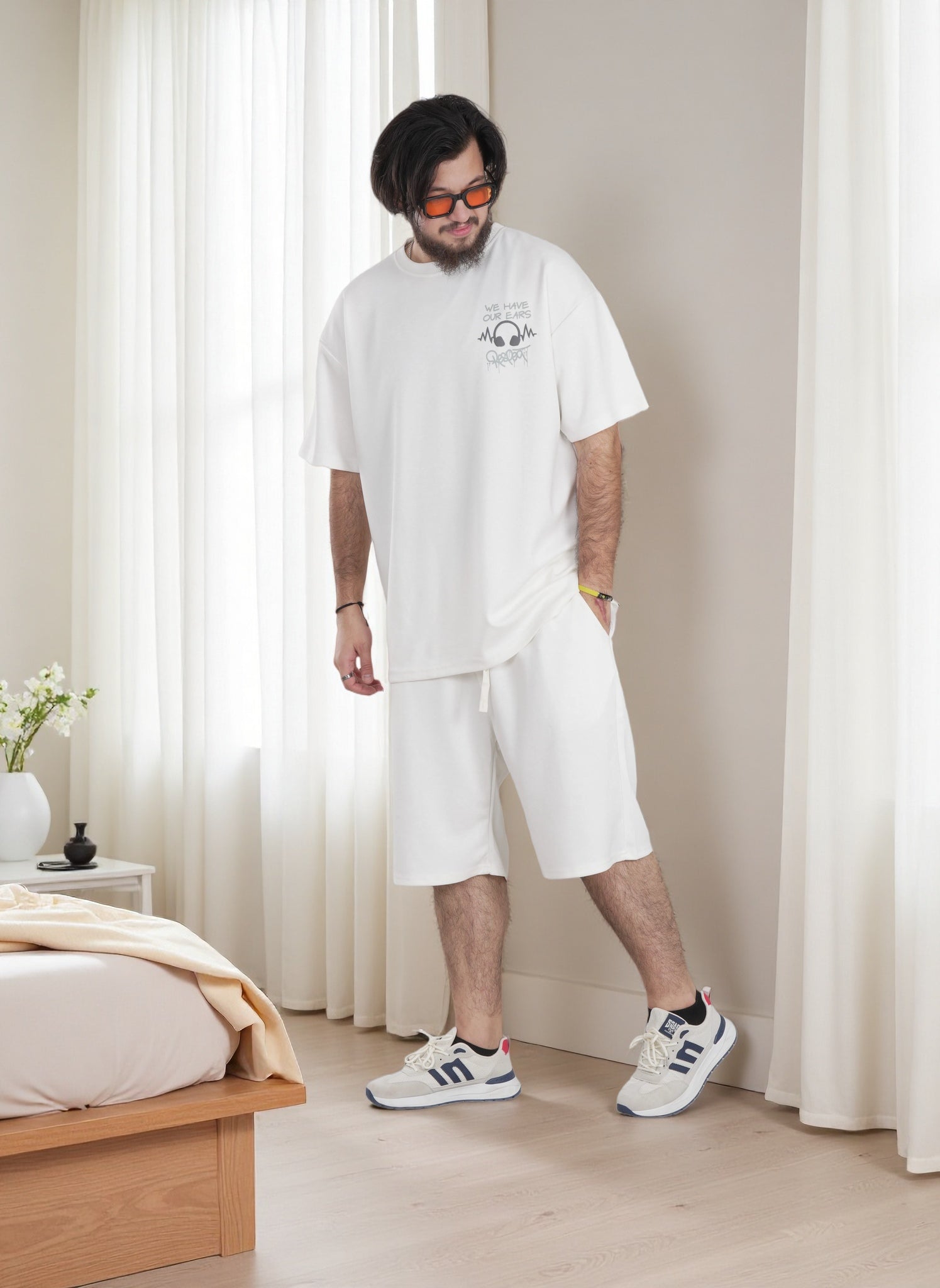 Men Stylish Over sized T-Shirt and Shorts Sets
