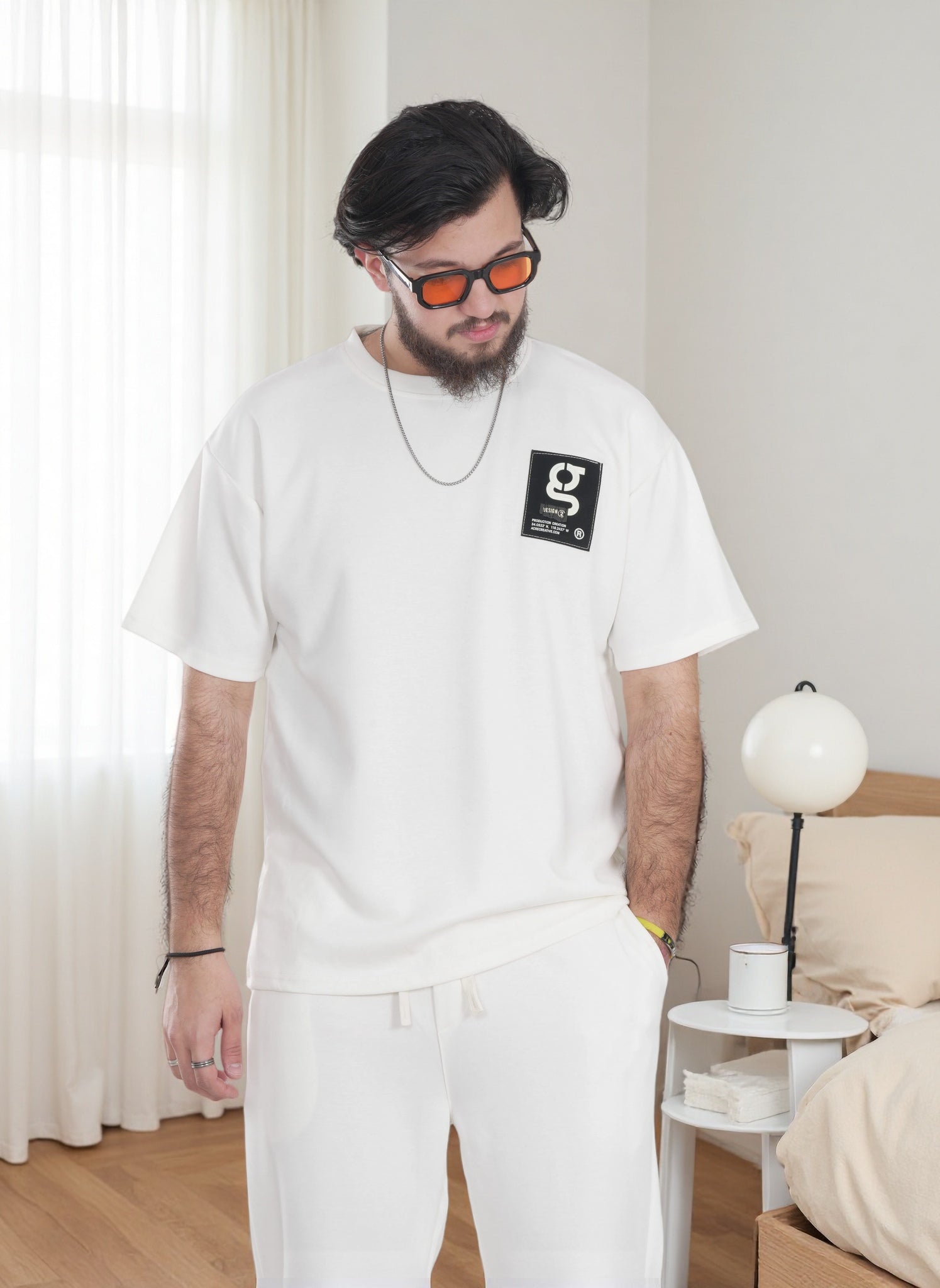 Finelook Premium Lounge Set – T-Shirt & Jogger Sweatpants Co-Ord for Men | Casual Streetwear Tracksuit