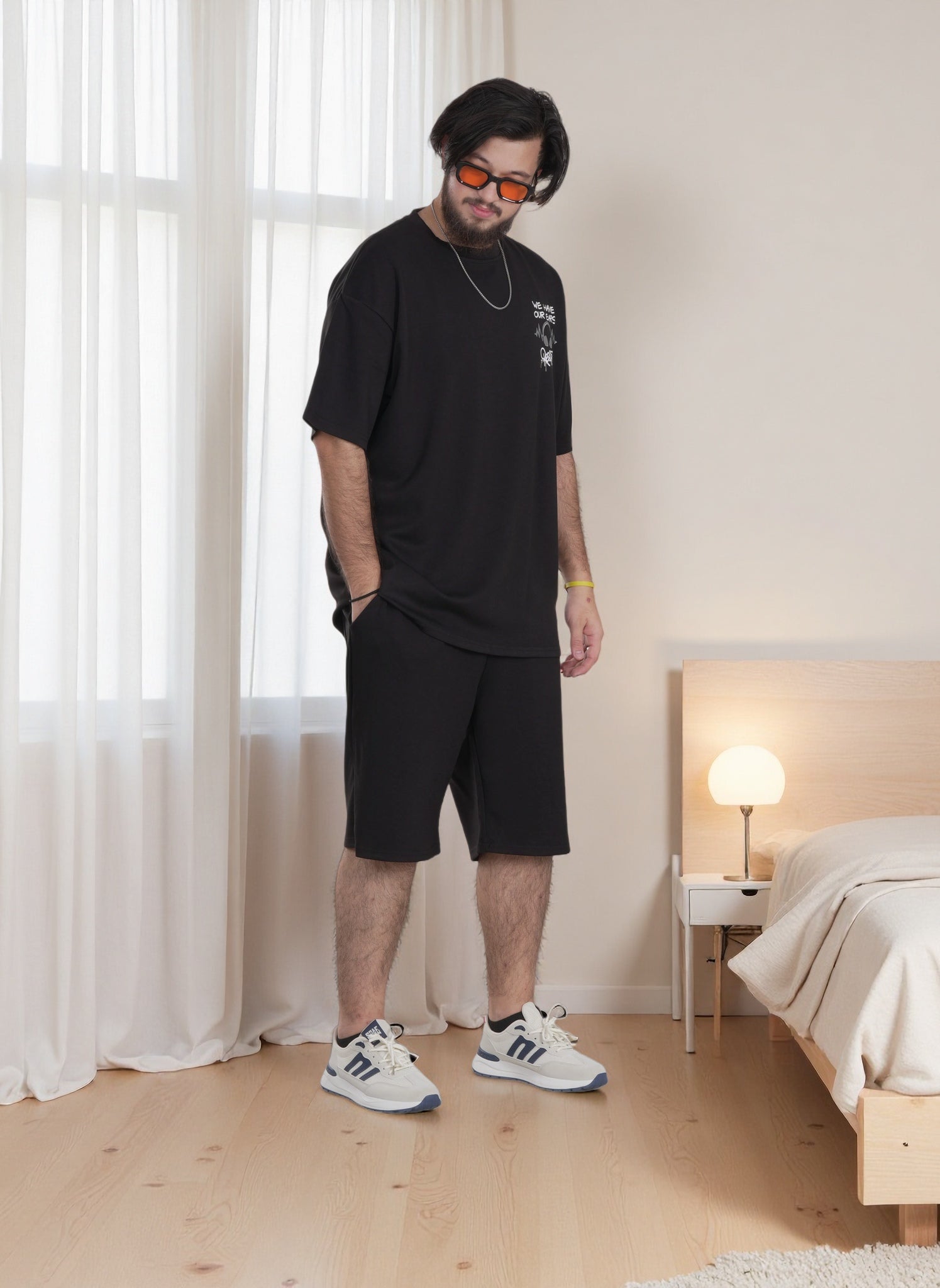 Men Stylish Over sized T-Shirt and Shorts Sets