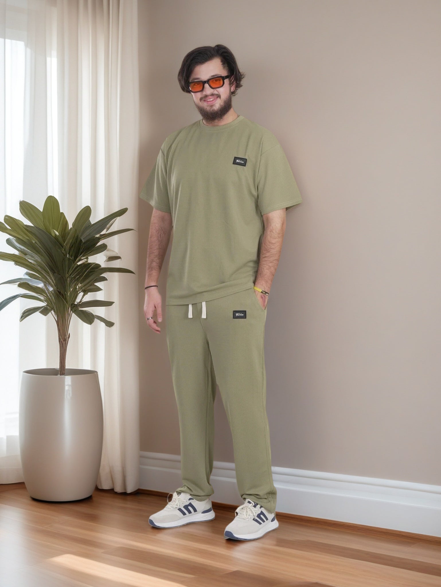 Men’s Premium Lounge Set – Relaxed Fit T-Shirt & Jogger Co-Ord Athleisure Outfit