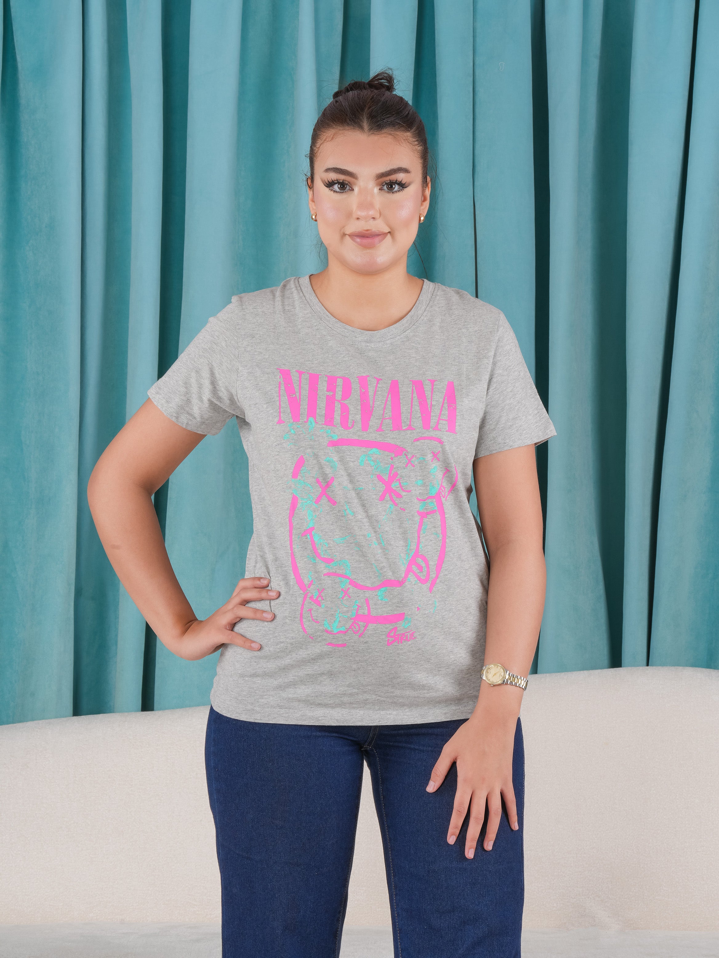 Women’s Nirvana Graphic T-Shirt 4-Pack Bundle – Casual Crewneck Tees