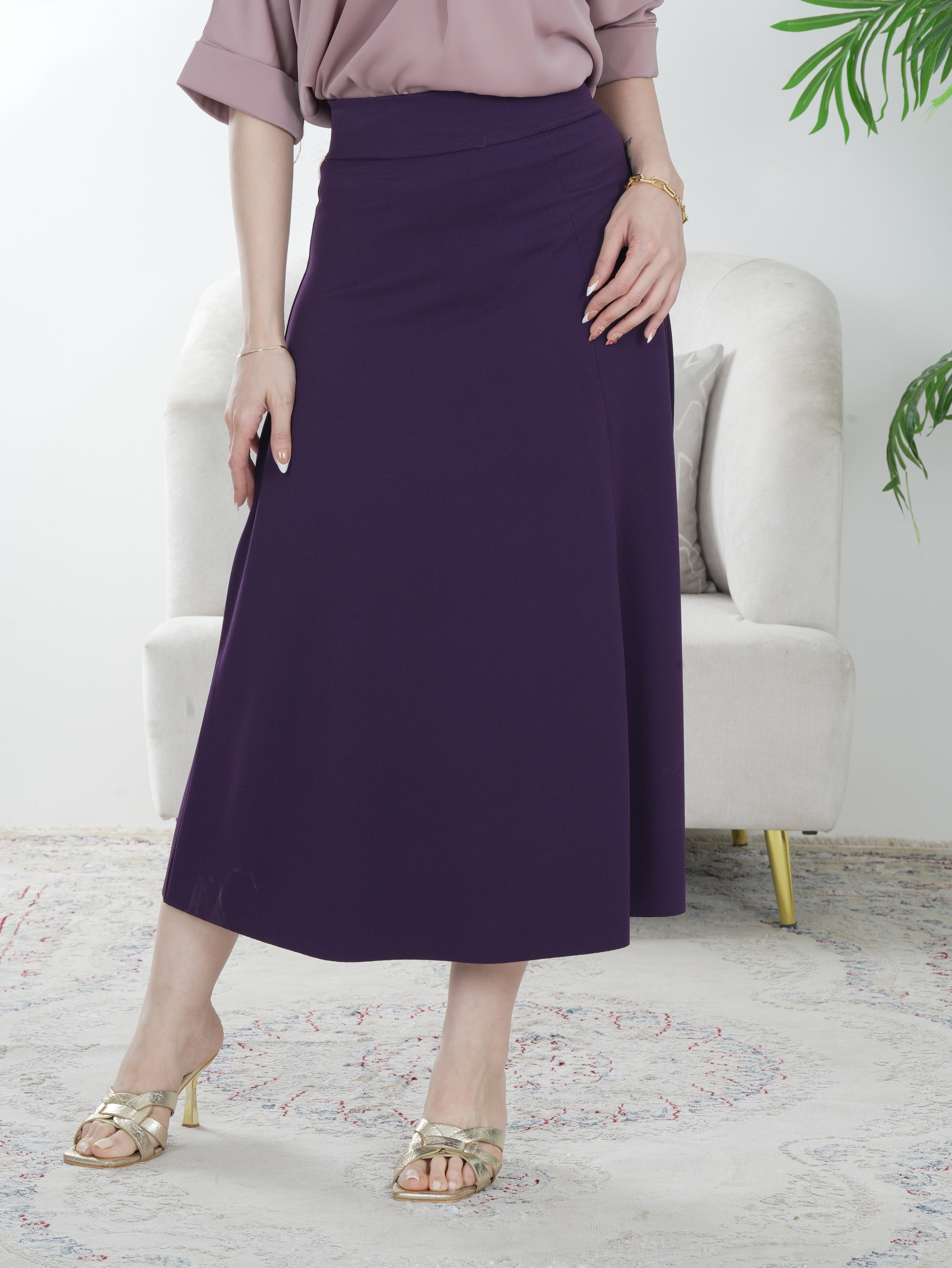 Women Elegant Midi Skirt - Finelook