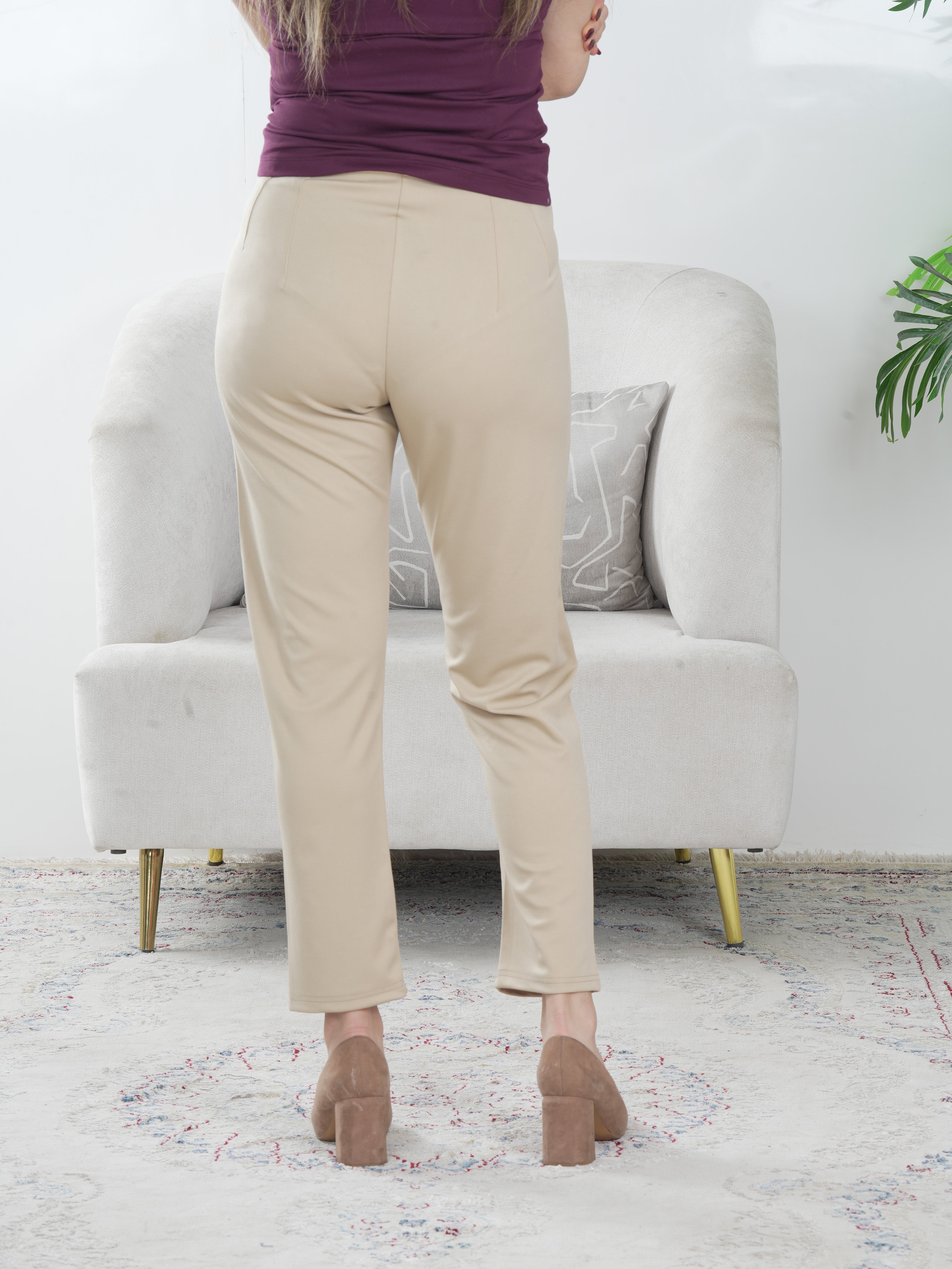 High-Waist Straight Fit Women’s Pants – Elegant Office & Casual Wear