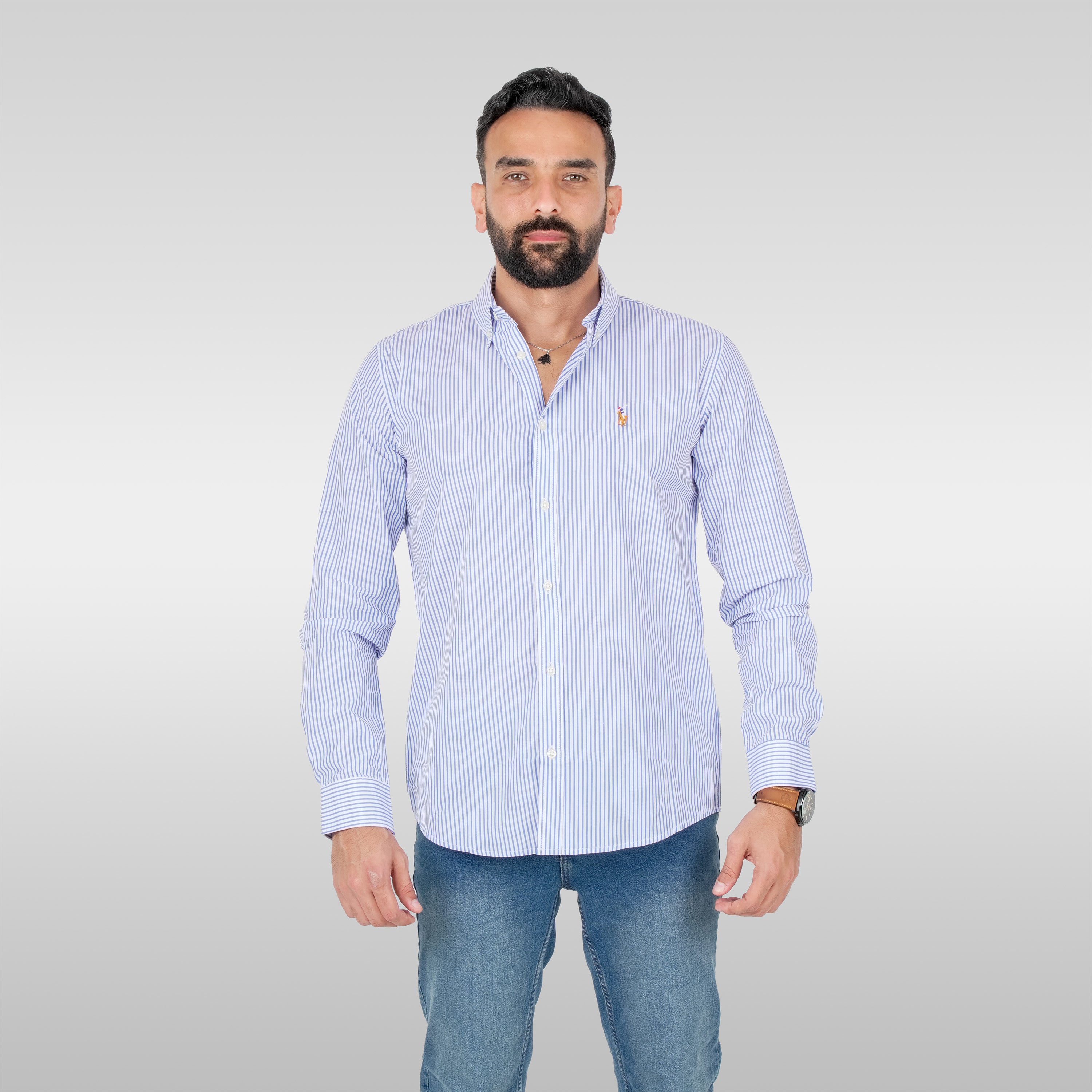 Men’s Formal Shirt - Striped - Long Sleeve