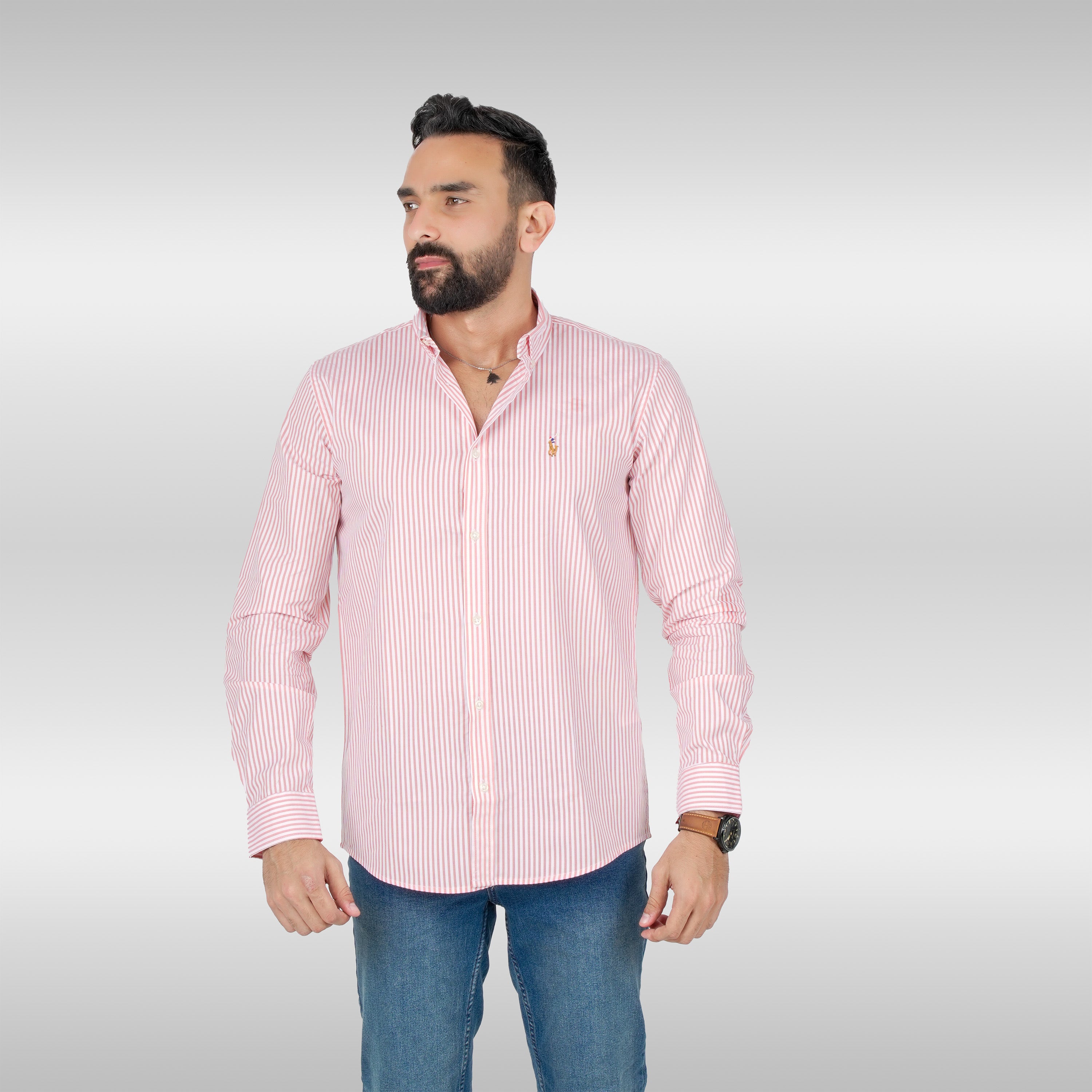 Men’s Formal Shirt - Striped - Long Sleeve