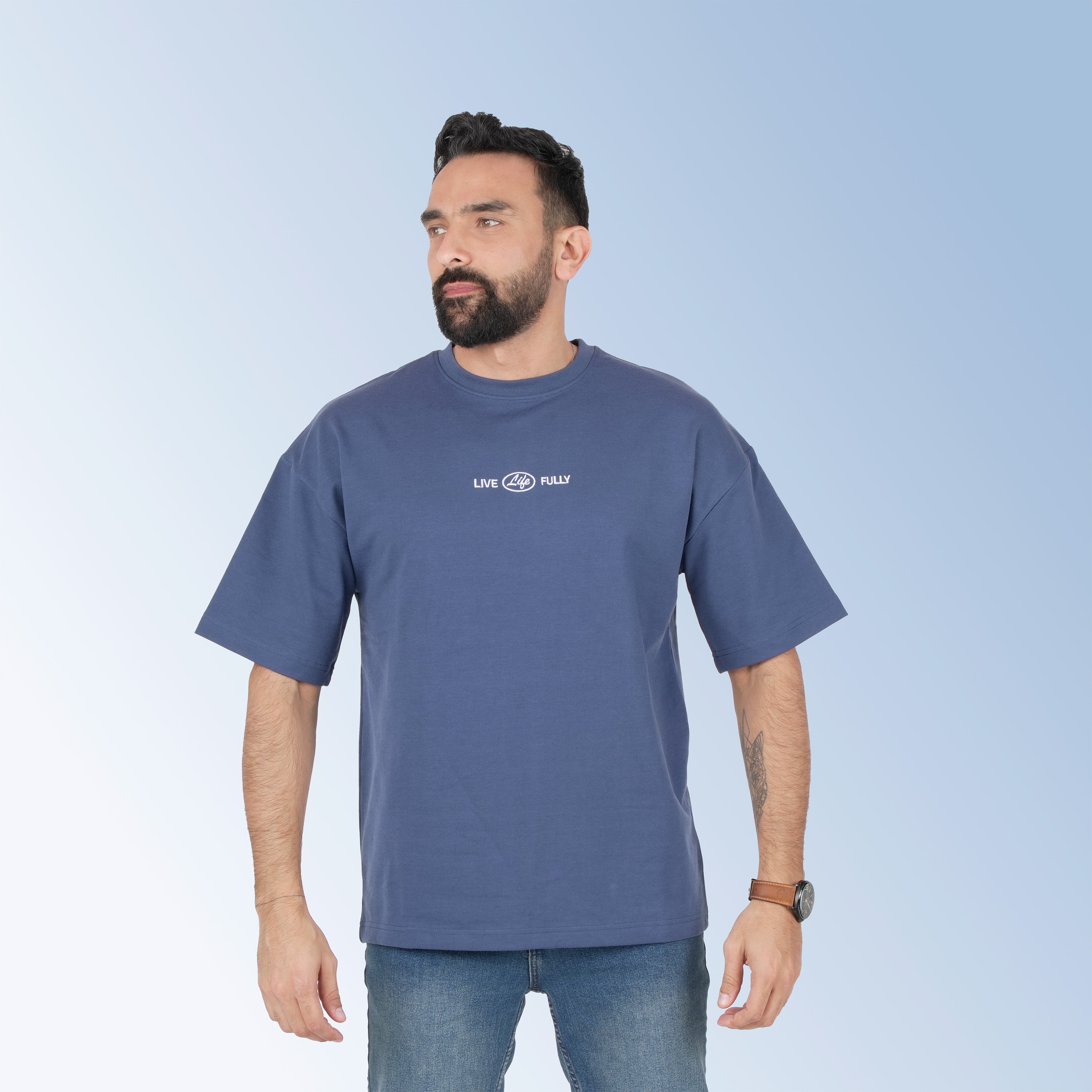 Men's Printed T-Shirt - Live Life Fully