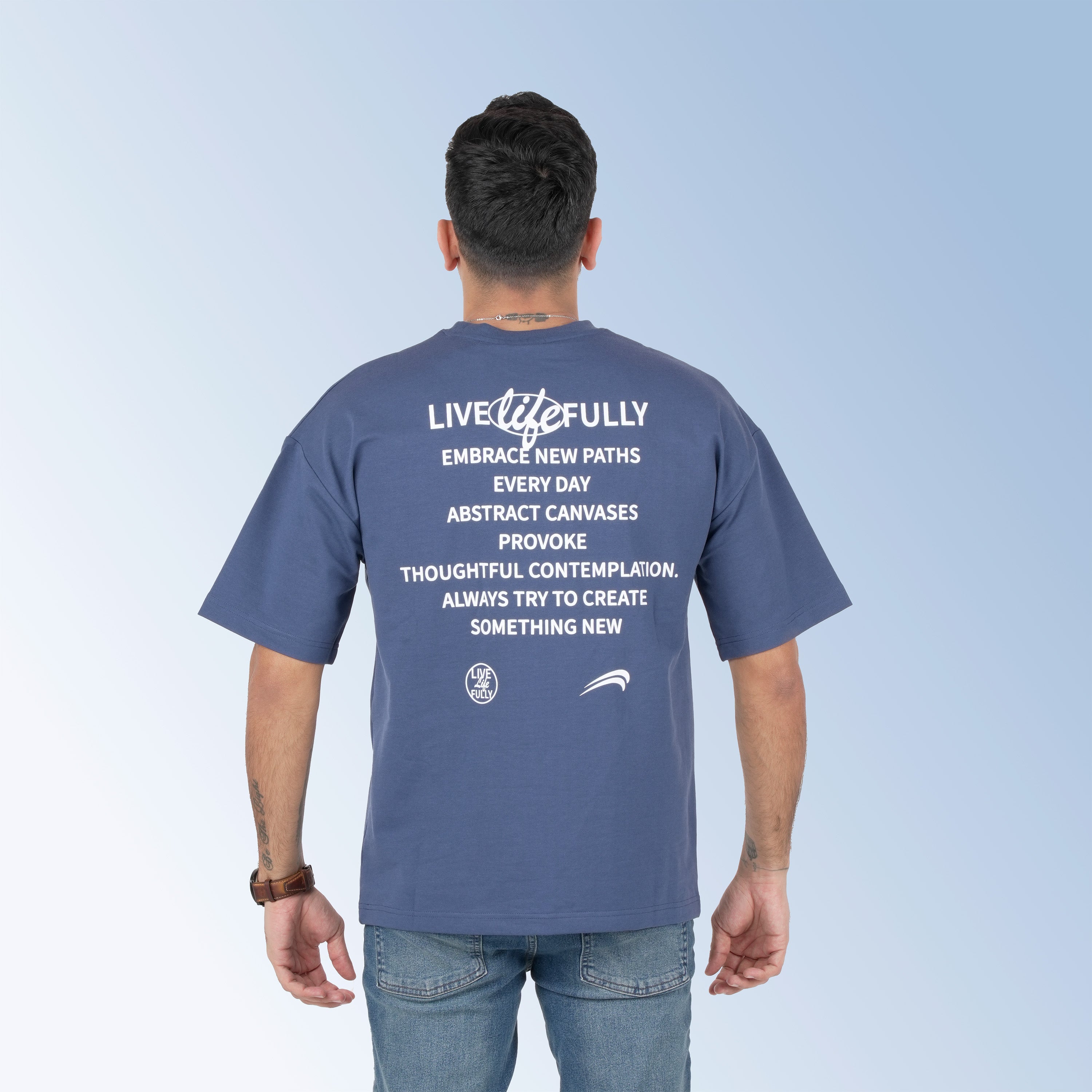 Men's Printed T-Shirt - Live Life Fully