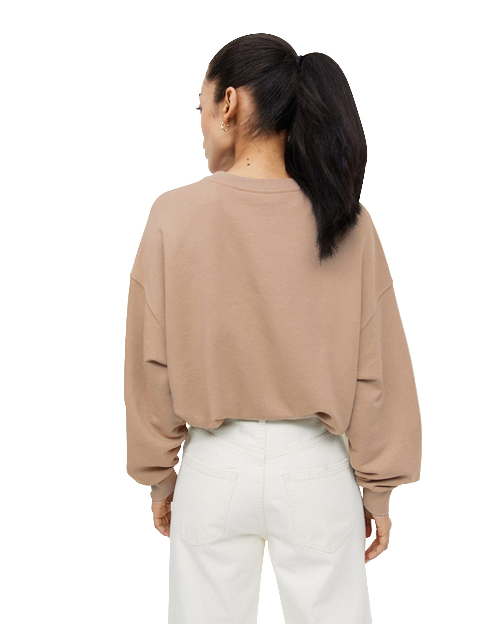 Women's Solid Cropped Sweatshirt