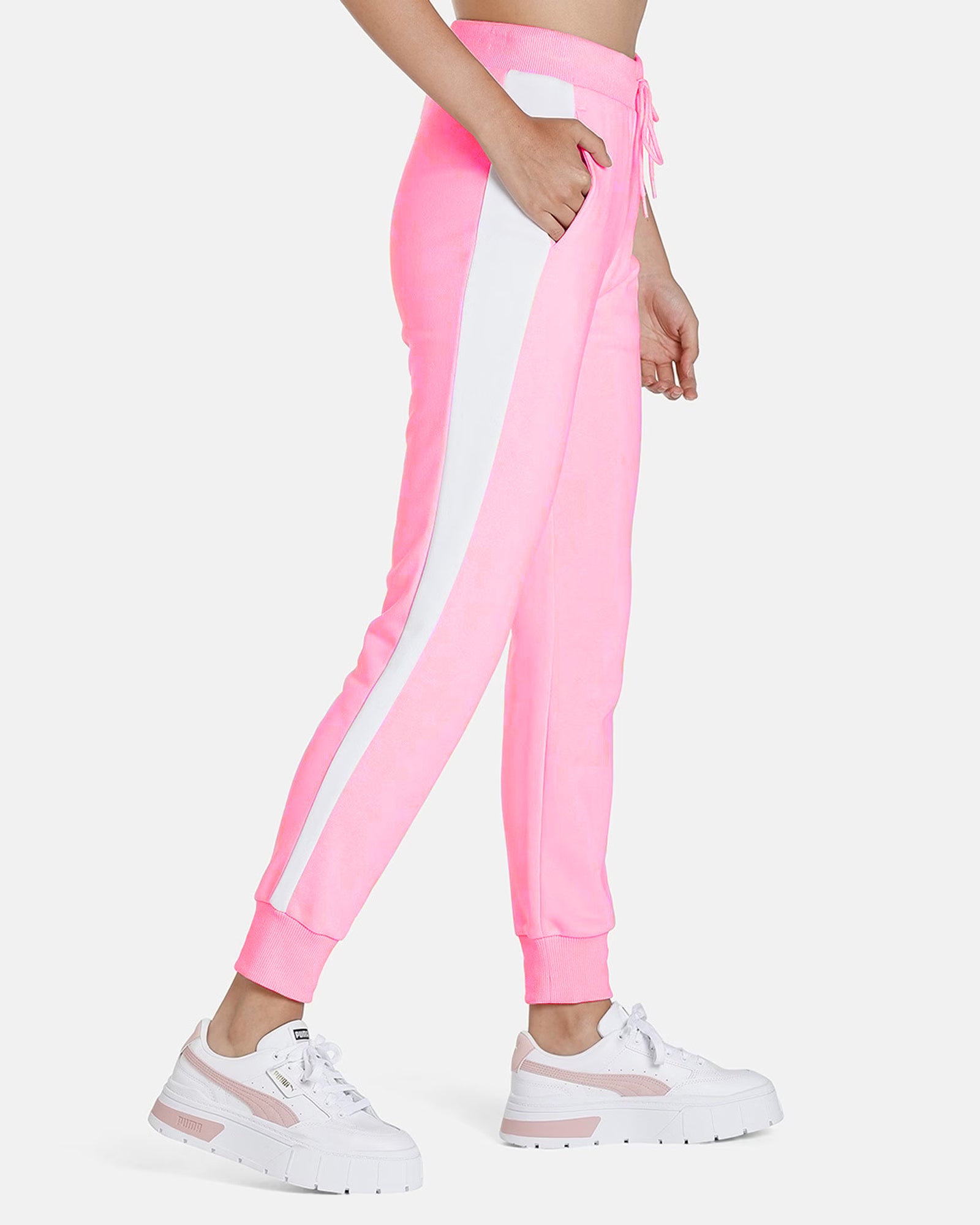 Women's Branded Side Strip Solid Jogger