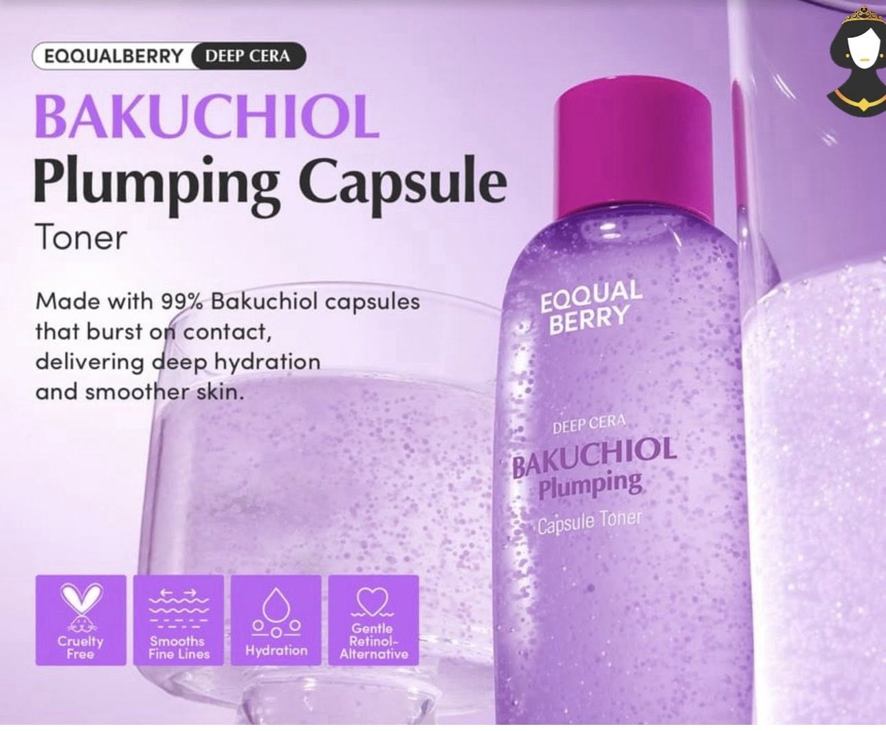 تونر كبسولات الباكوتشيول المنفخ من EQQUALBERRY سعة 150 مل