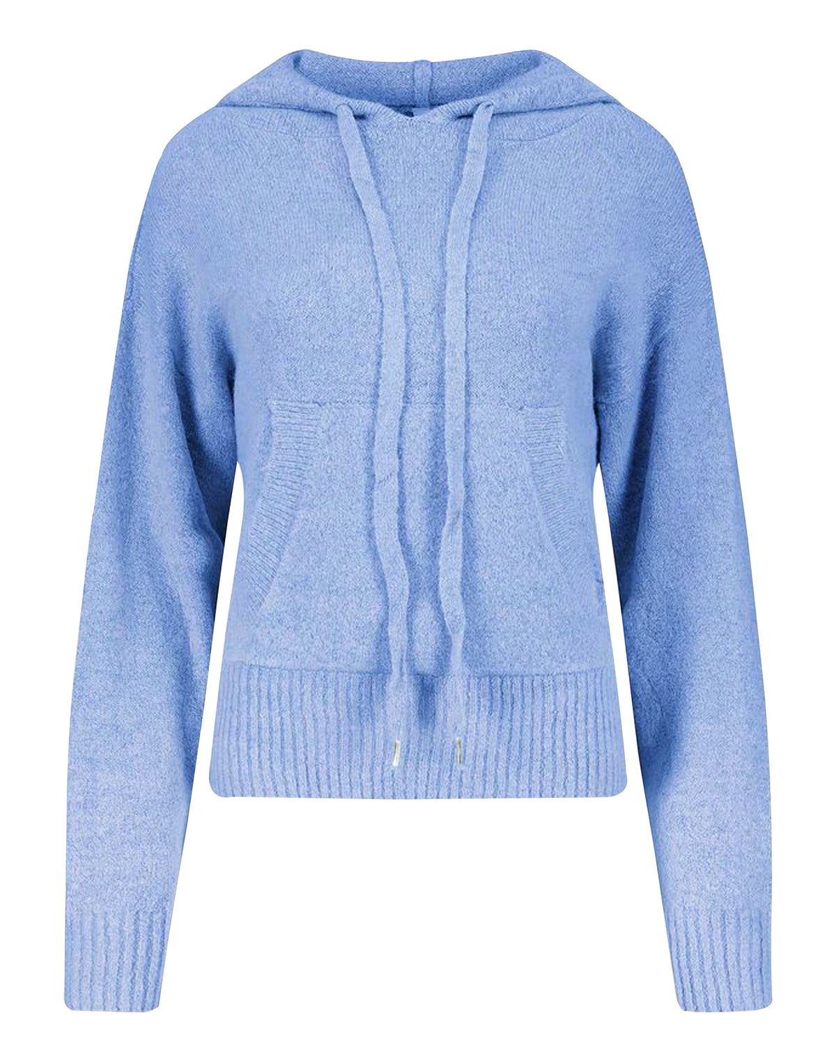 Women's Solid Knitted Hoodie Sweatshirt