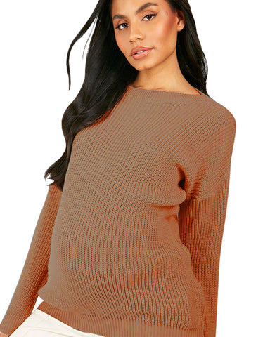 Women's Solid Crew Neck Sweater