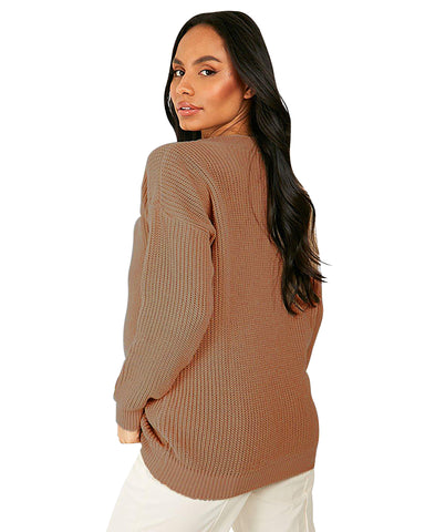 Women's Solid Crew Neck Sweater