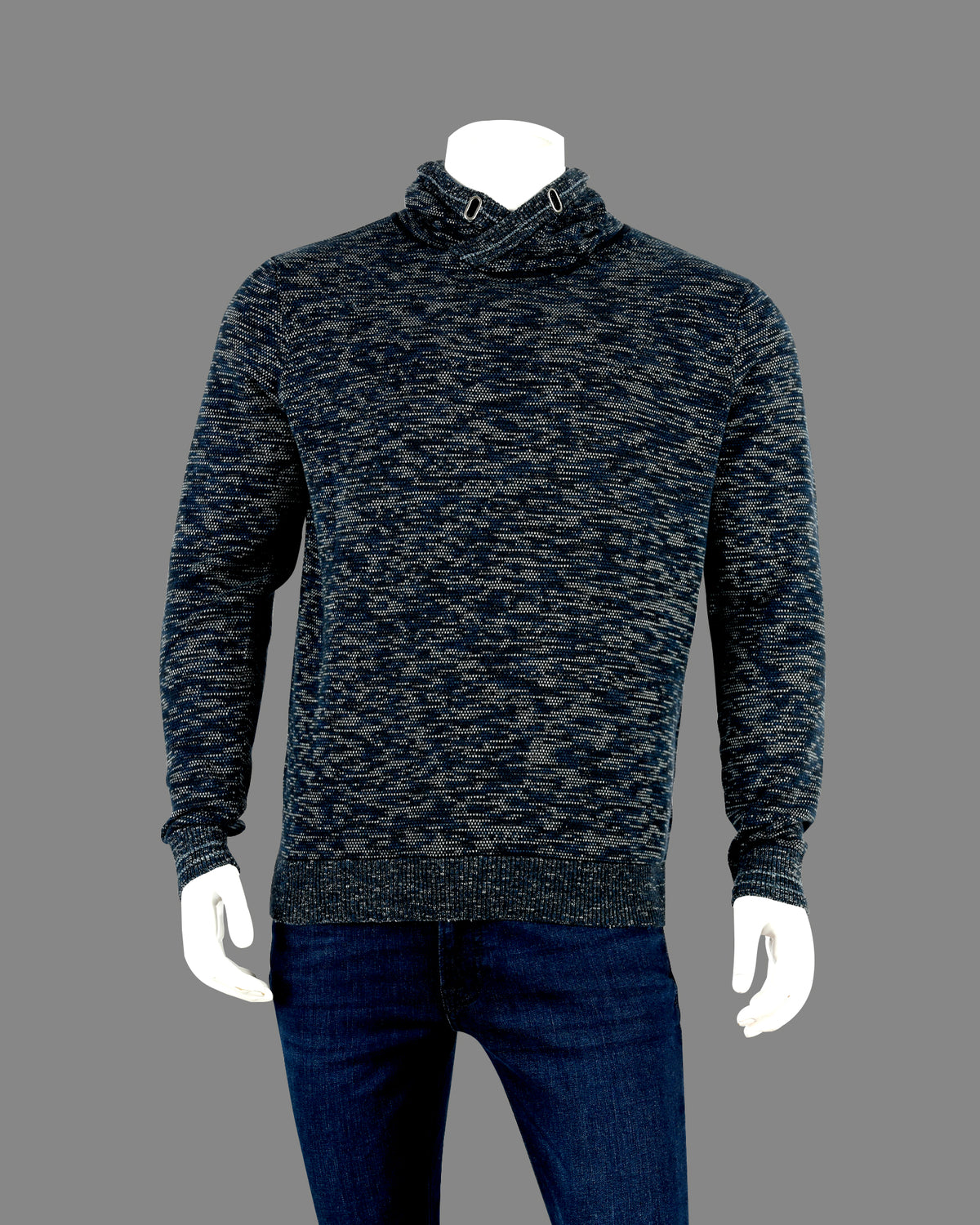 Men's Solid Knit Longline Sweater