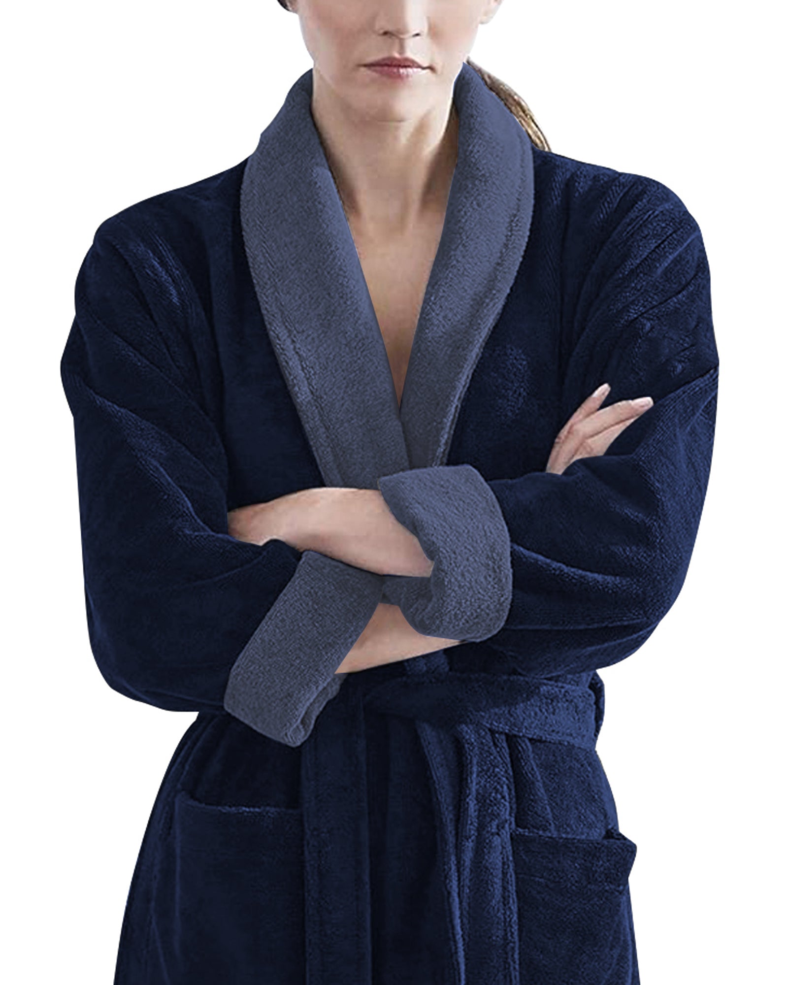 Women's Bathrobe with Tie-Up and Pockets