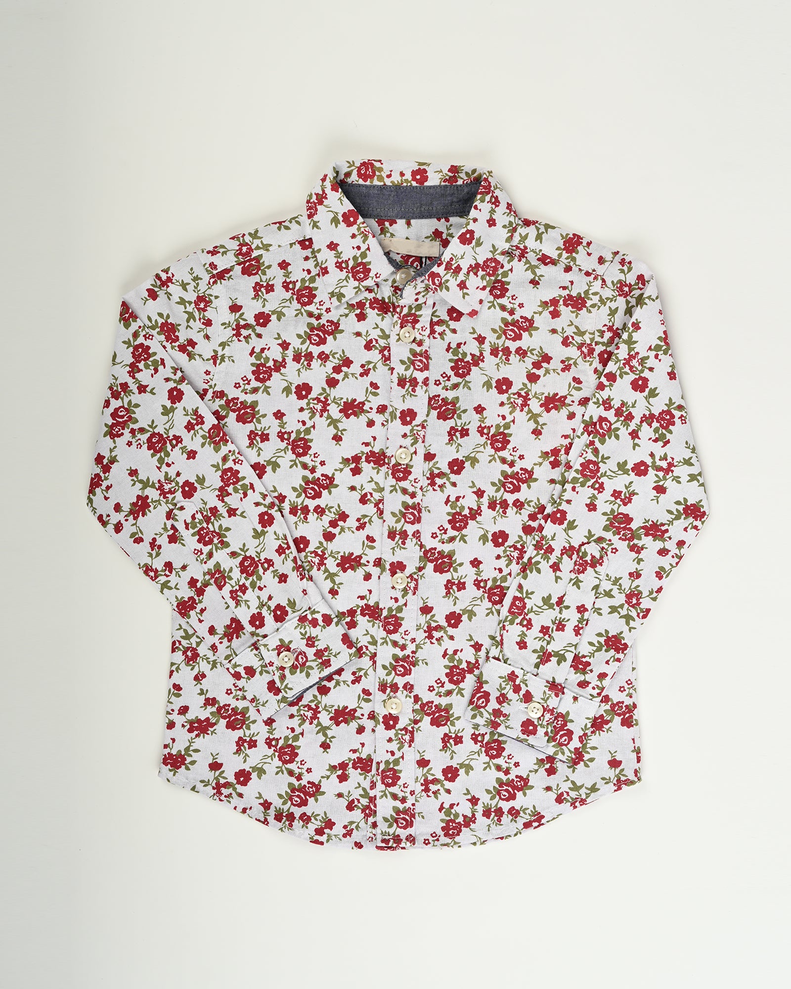 Full Sleeves Shirt with Flower Print