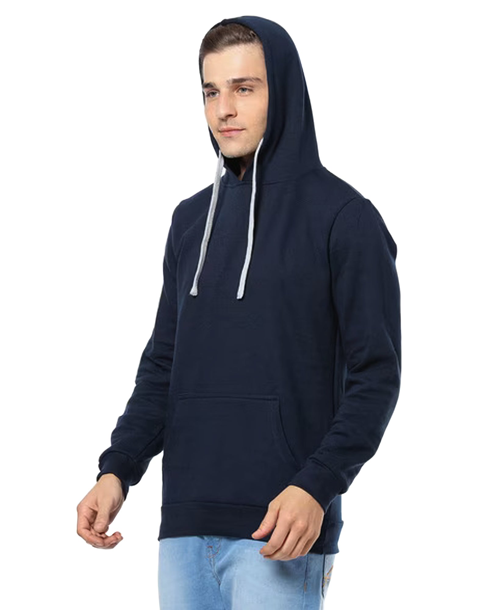 Men's Solid Hoodie Sweatshirt with Pockets