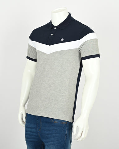 Men's Color-Blocked Polo T-Shirt