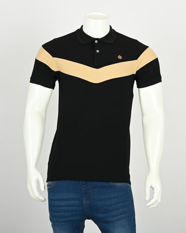 Men's Polo T-Shirt with Striped contrast