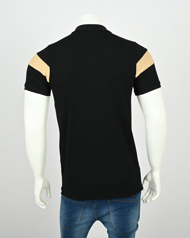 Men's Polo T-Shirt with Striped contrast